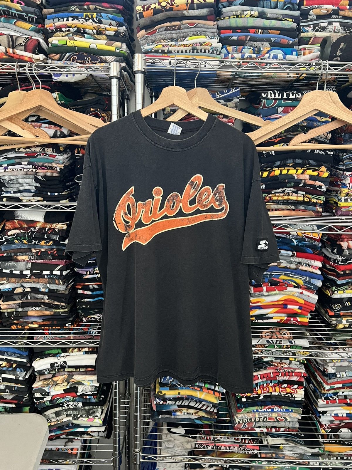 Starter 1994 MLB Baltimore Orioles Ripken Single Stitch Baseball Tee Size US XL / EU 56 / 4 - 1 Thumbnail