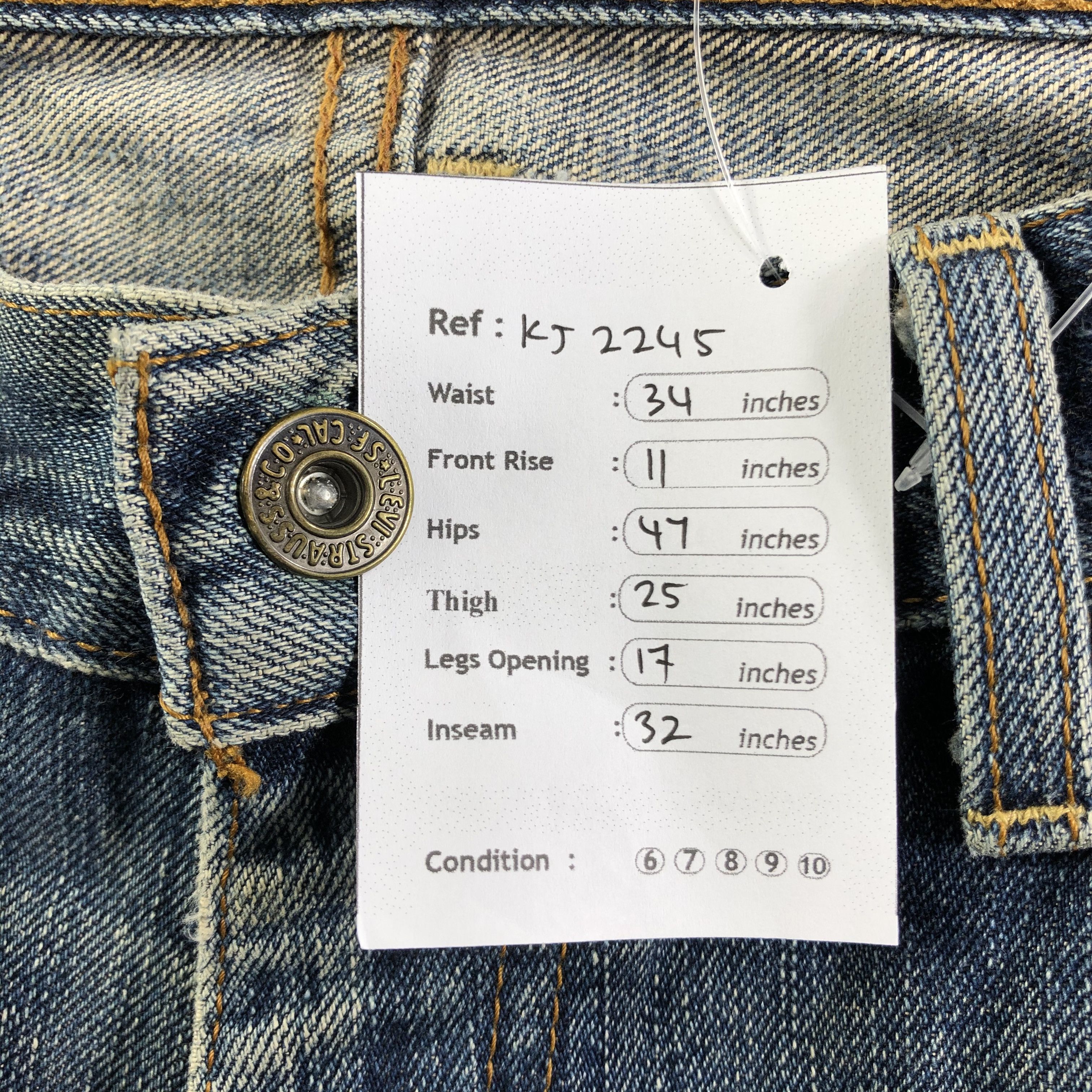 Levi's Distress Vintage Levis 503 Jeans Rusty Denim KJ2245 Size US 34 / EU 50 - 12 Thumbnail