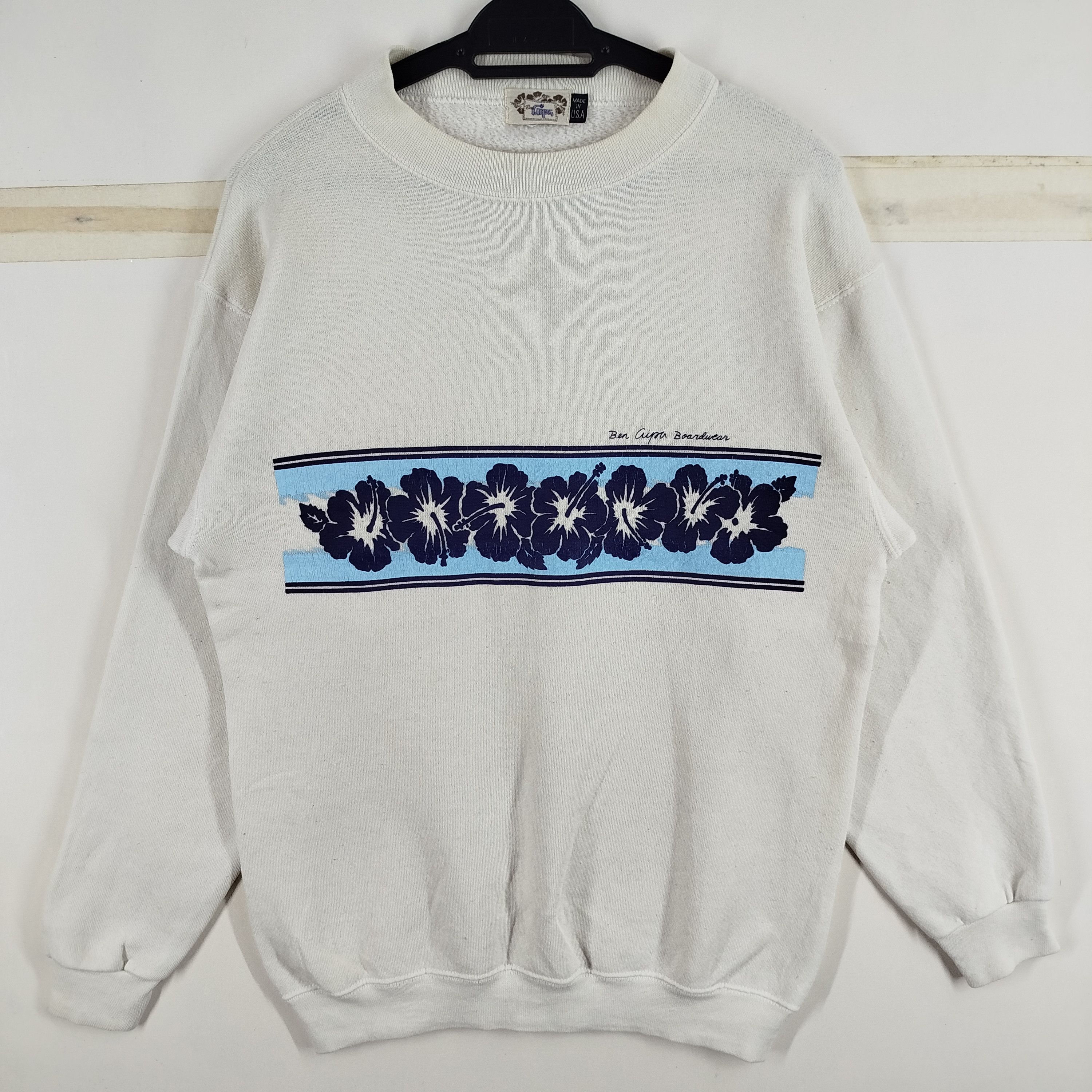 Designer × Vintage Vintage Ben Gipa Boardwear Made In USA Batik Flower Surf Size US S / EU 44-46 / 1 - 1 Thumbnail
