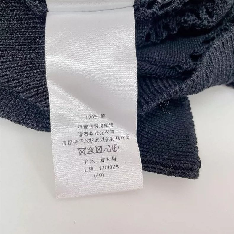 Dior Dior Black hollow round-neck sweater knitted top Size S / US 4 / IT 40 - 8 Thumbnail