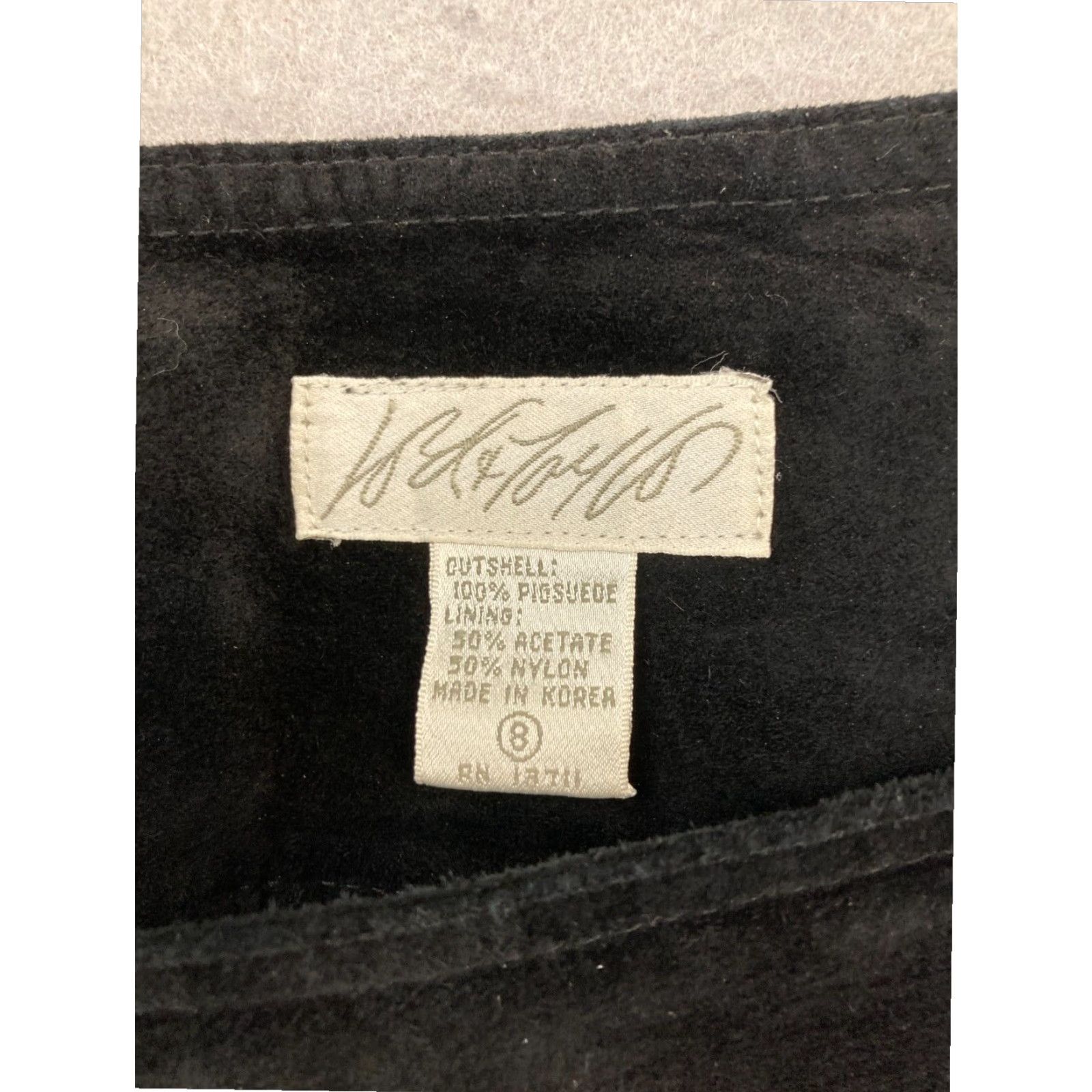 Lord & Taylor Womens Leather Skirt Black XL Straight Pencil Lord Taylor 8832 Size 30" / US 8 / IT 44 - 6 Thumbnail