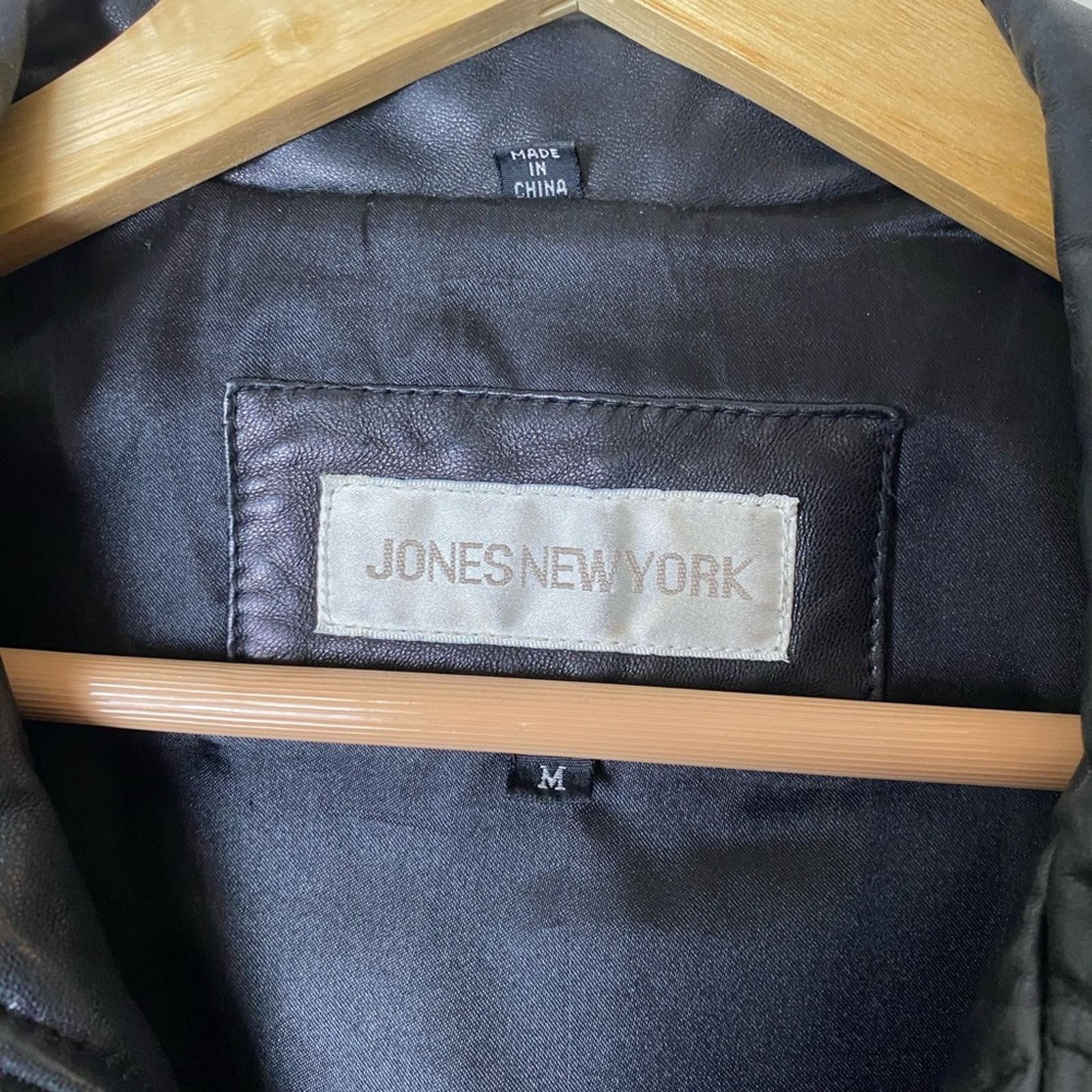 Jones New York Jones New York Women’s Genuine Leather Size M Black Size M / US 6-8 / IT 42-44 - 3 Thumbnail