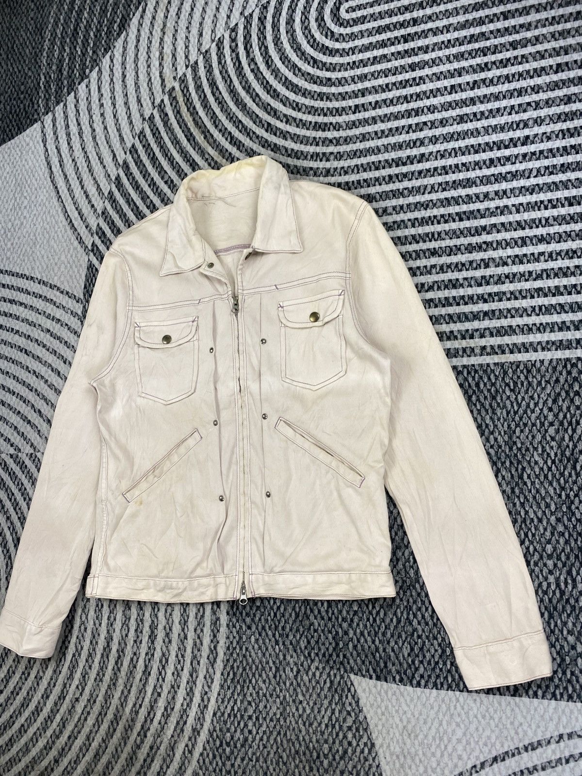 SHIPS SHIPS Jet Blue Multipocket Zipper Jacket Size US M / EU 48-50 / 2 - 4 Thumbnail