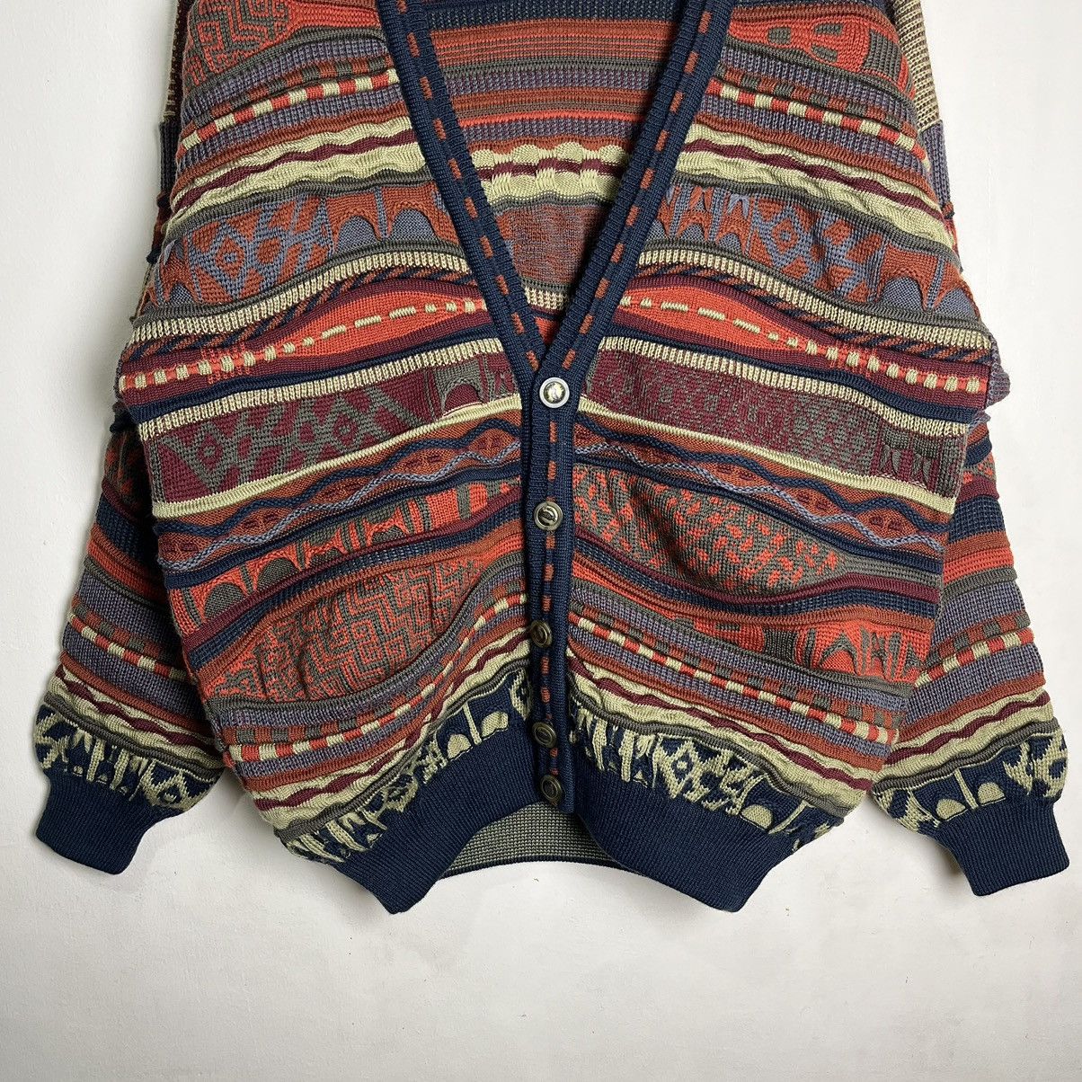 Coogi 90's Emaroo Australia Cardigan Knitted Sweater Size US L / EU 52-54 / 3 - 3 Thumbnail
