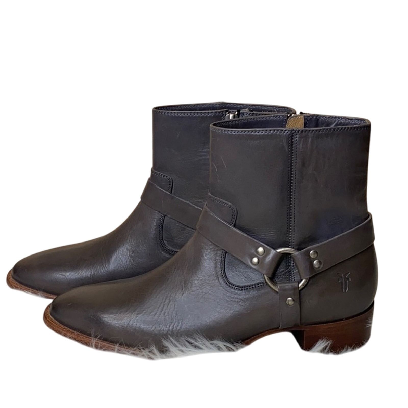 Frye Frye Grey Dara Leather Harness Booties Boots 8B Size US 8 / IT 38 - 5 Thumbnail