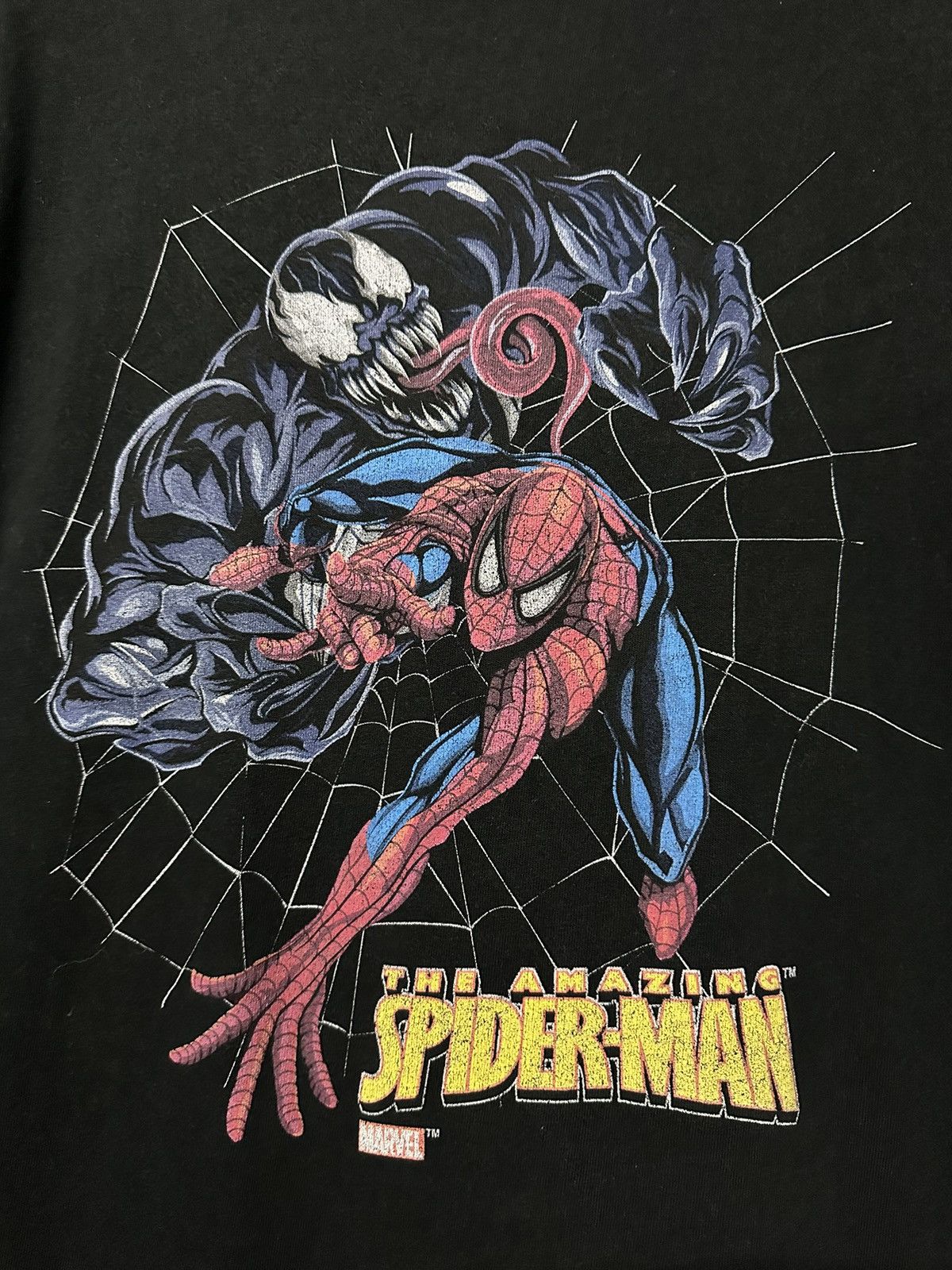 Marvel Comics × Vintage Vintage The Amazing Spider Man Vs Venon Marvel Faded Tee Size US XL / EU 56 / 4 - 2 Thumbnail