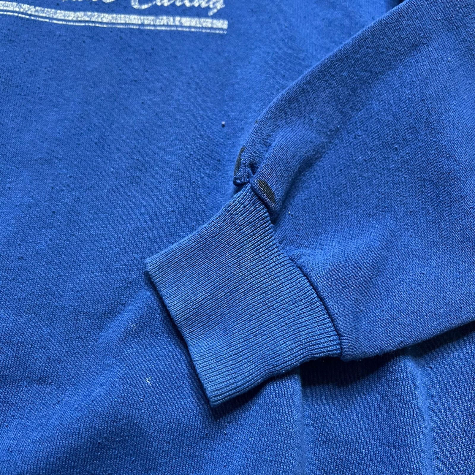 Jerzees Vintage 90s blue crewneck Sweater Sz L Emanuel Means Caring" Size US L / EU 52-54 / 3 - 9 Thumbnail