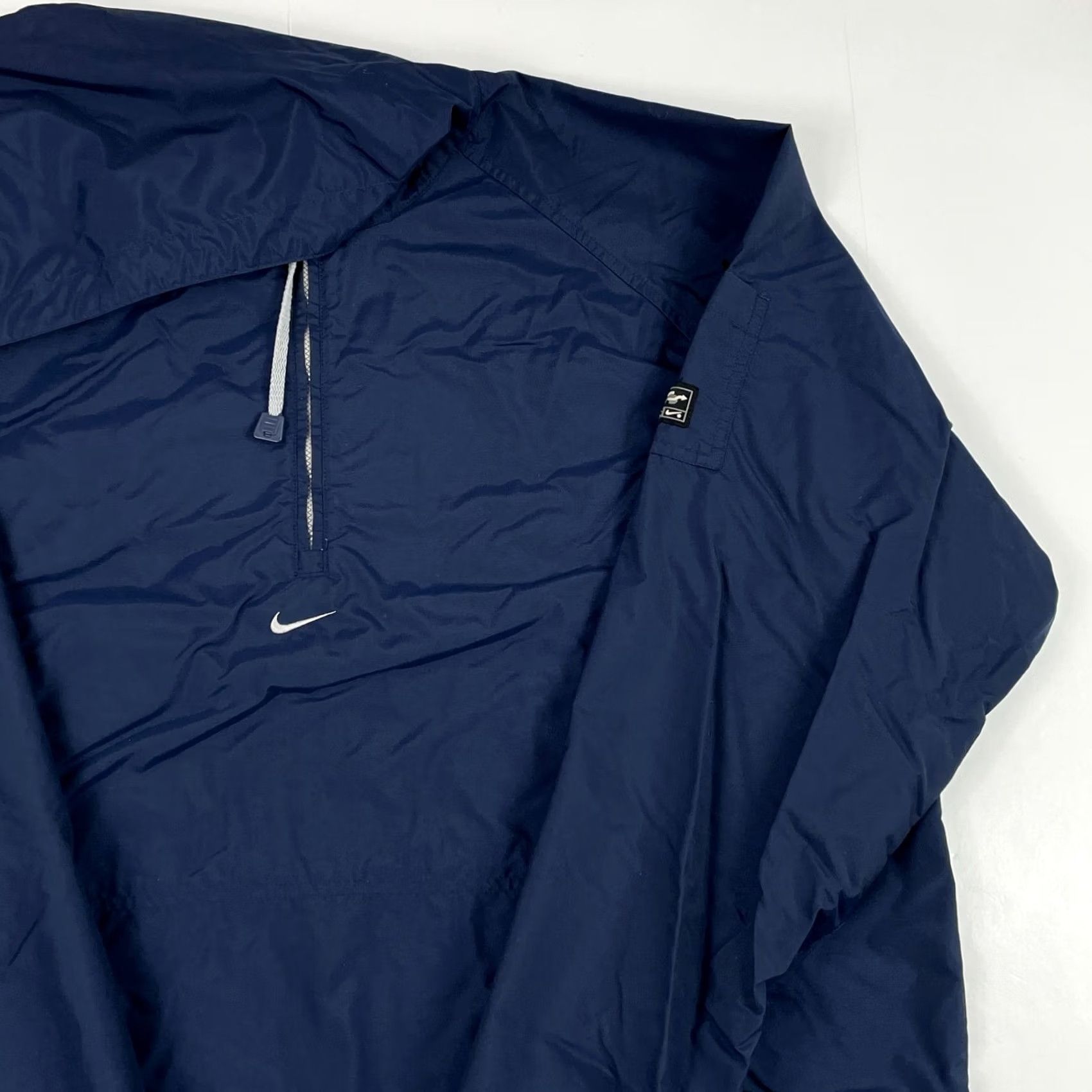 Nike VINTAGE Nike Jacket Men Extra Large Blue Track 1/4 Zip Anorak Hood Center Swoosh Size US XL / EU 56 / 4 - 3 Thumbnail