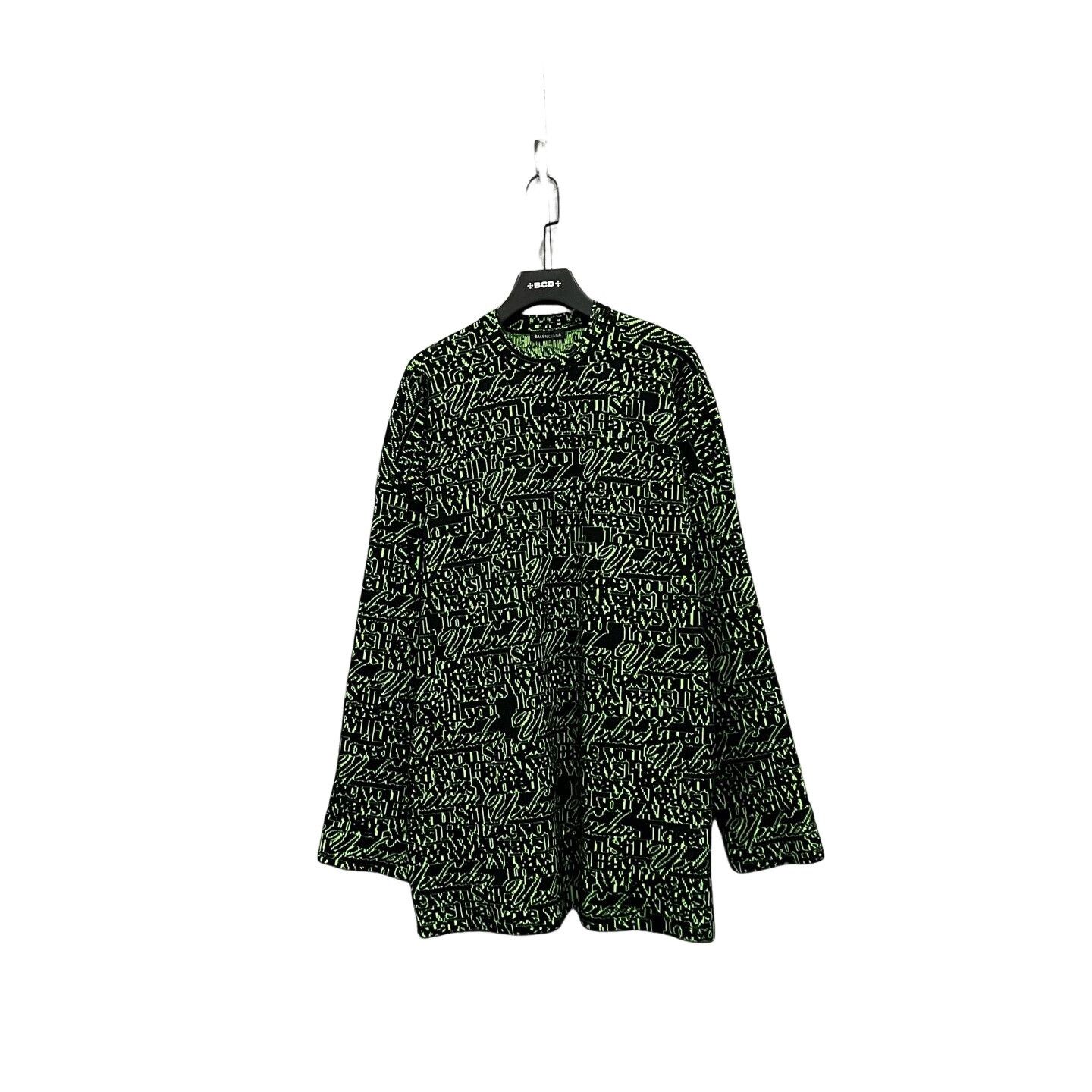 Balenciaga Balenciaga All-Over Logo Knit Sweater Size S Size US S / EU 44-46 / 1 - 1 Thumbnail