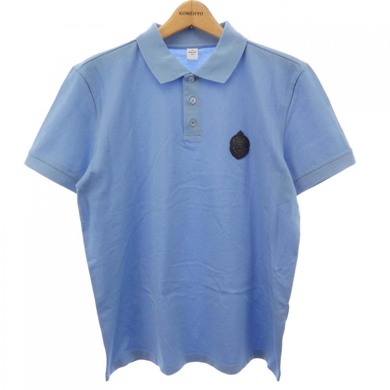 Berluti Berluti Berluti Cotton Silk Polo Shirt Textile Tops R19JPS47 DUTY FREE for USA Size ONE SIZE - 1 Thumbnail