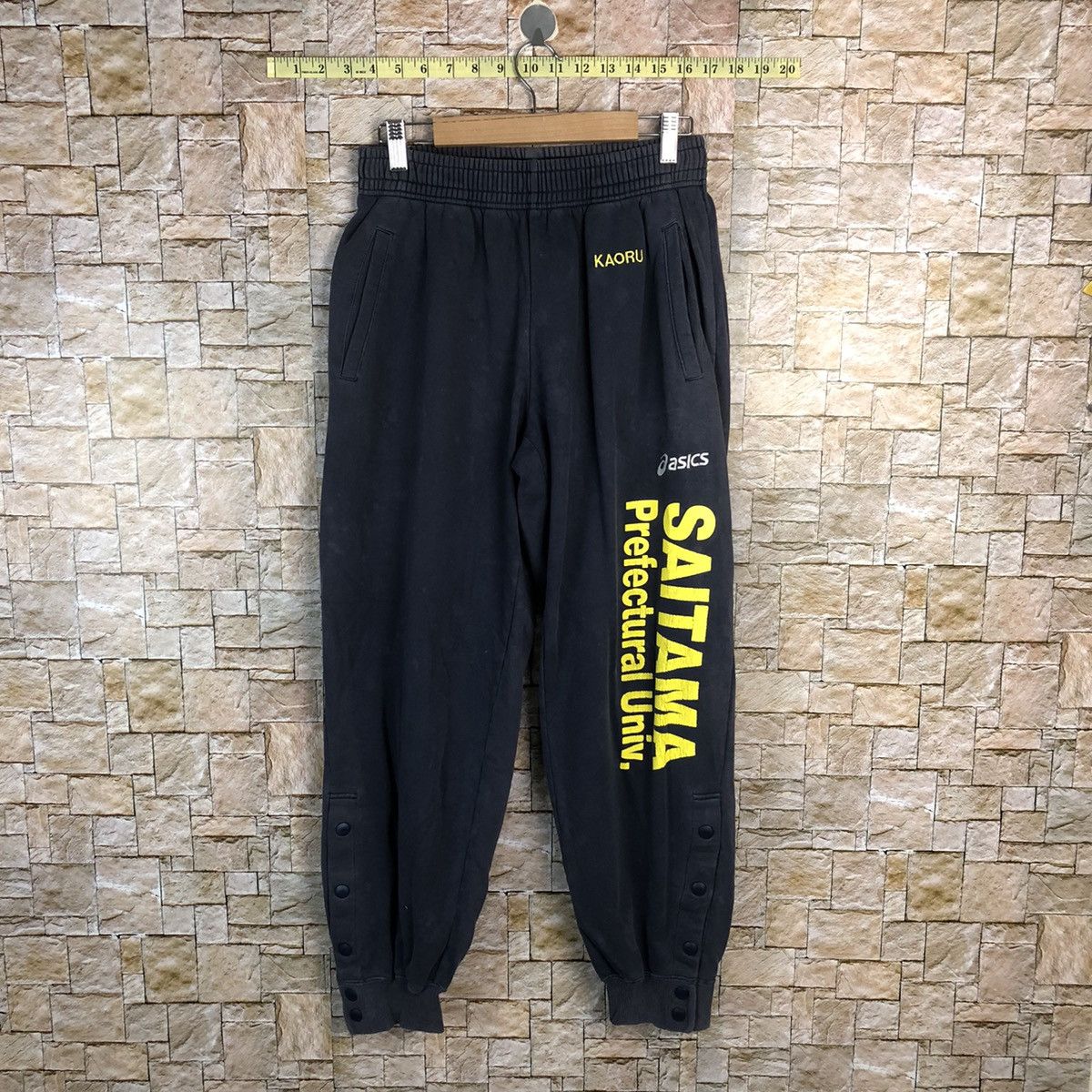 Asics Asics Saitama Prefectural Univ Dark Blue Joggers Pants #A454 Size US 28 / EU 44 - 1 Thumbnail