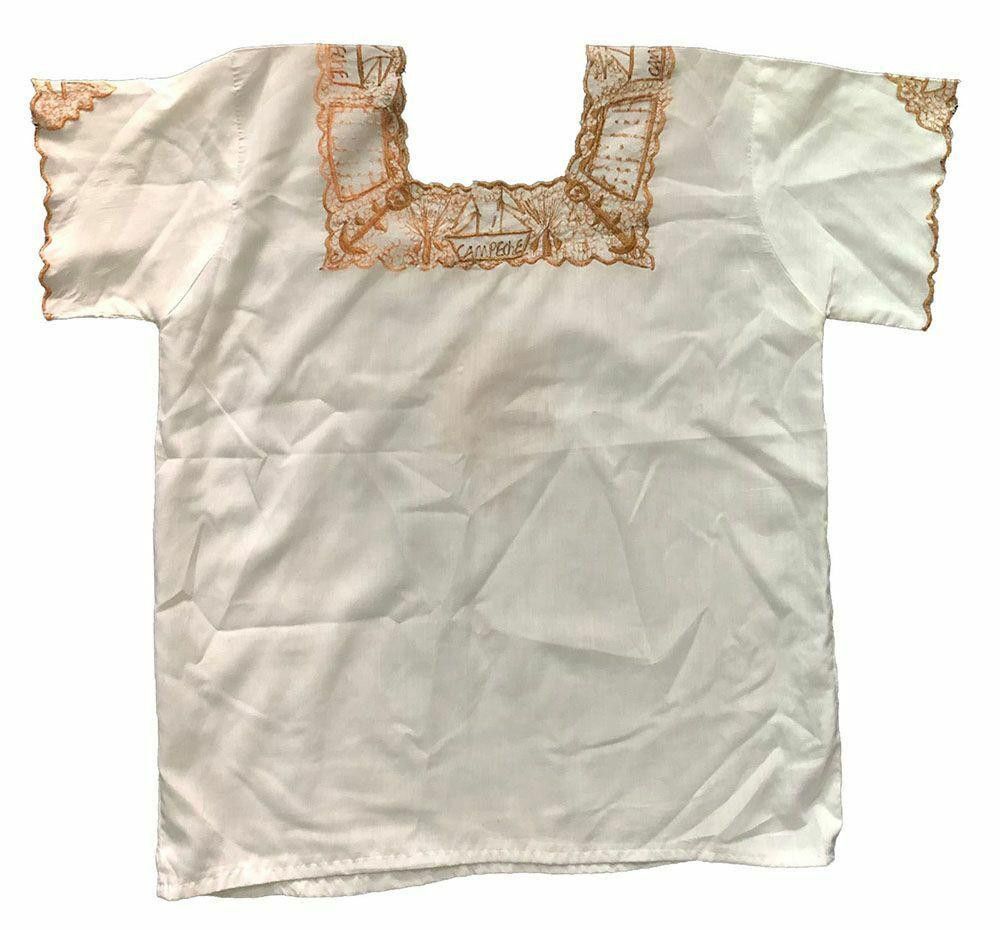 Designer Pre Owned Embroidered White Hand Made Blouse L Size L / US 10 / IT 46 - 2 Thumbnail