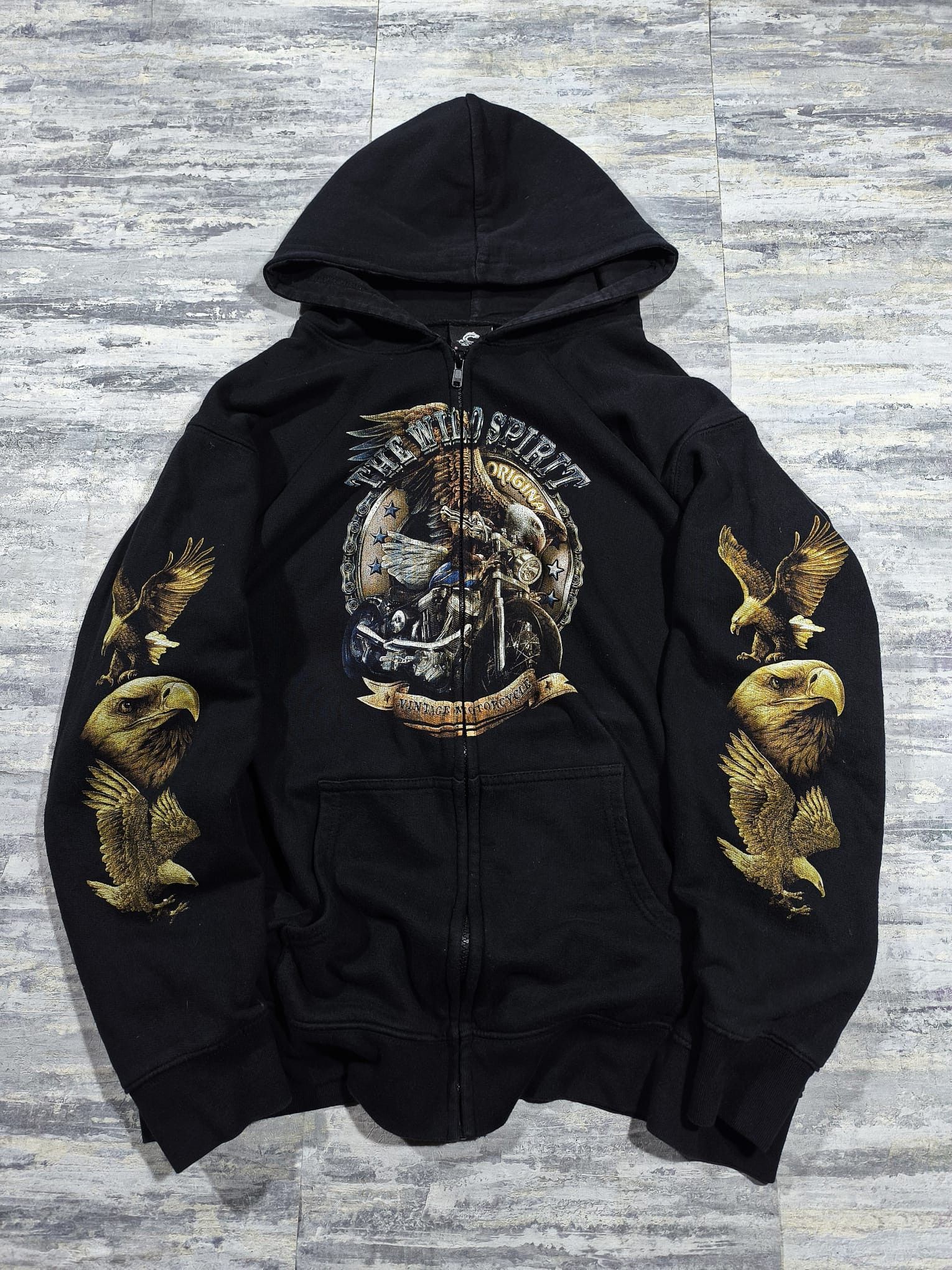 West Coast Choppers vintage moto choppers biker trashed hoodie Size US L / EU 52-54 / 3 - 5 Thumbnail