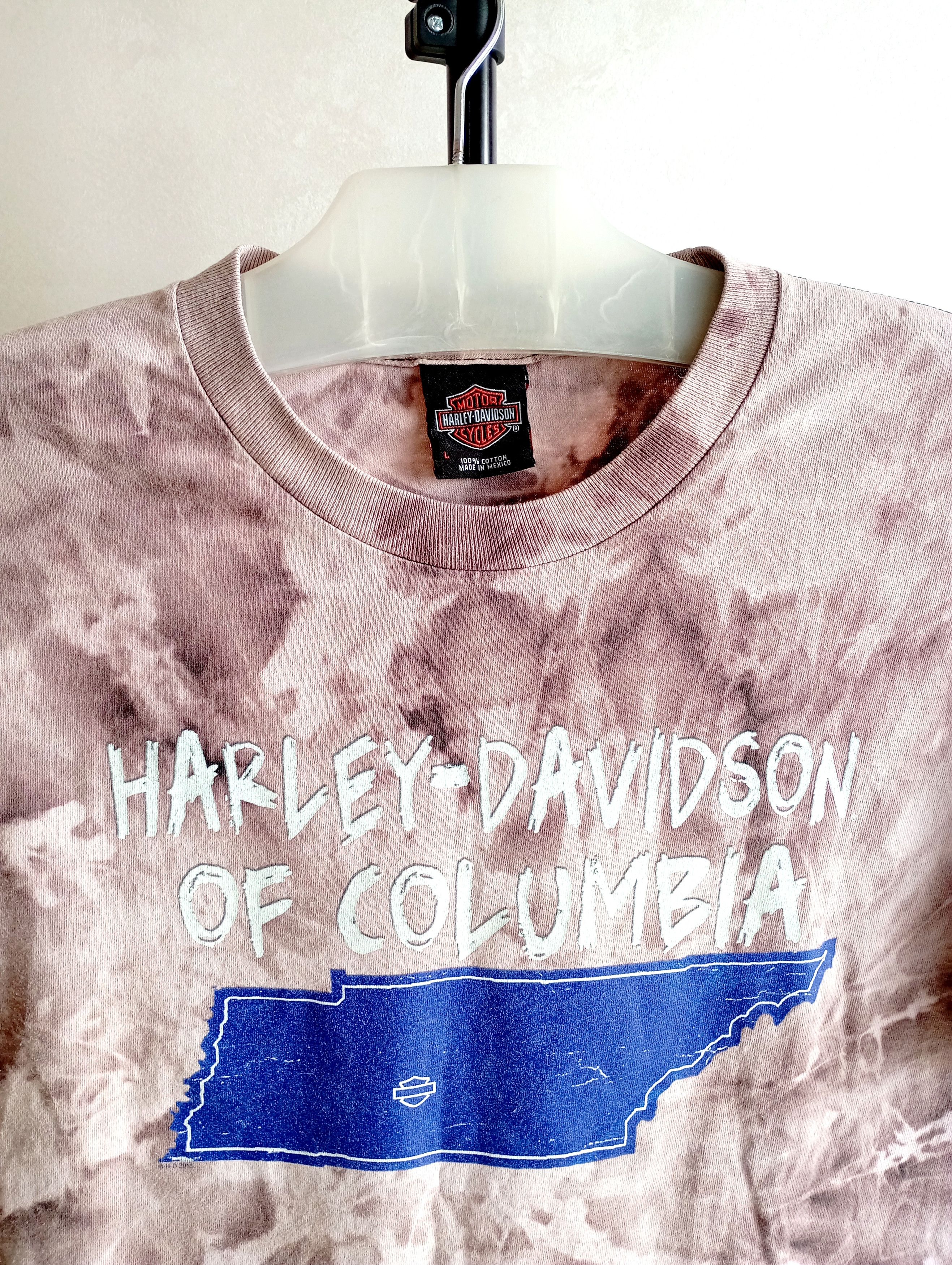 Harley Davidson Vtg Harley Davidson Of Columbia Tennessee Tshirt Tye dyed Size US L / EU 52-54 / 3 - 2 Thumbnail