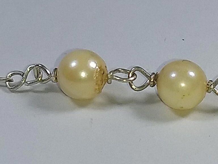 Handmade Alberto Juan Mexican Handmade Silver Natural Pearl Necklace Size ONE SIZE - 4 Thumbnail