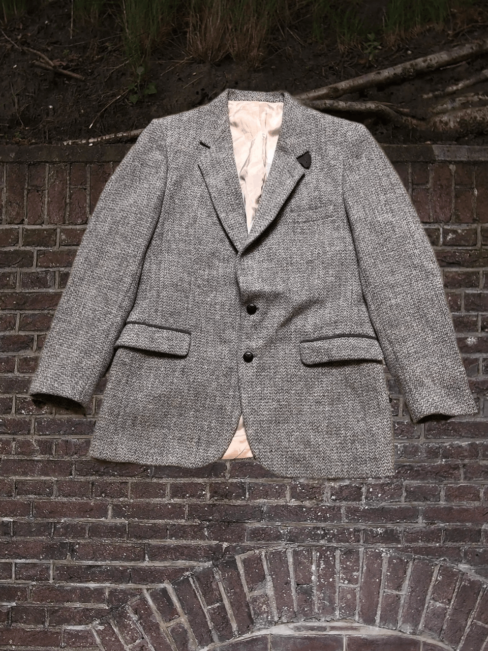 Harris Tweed Blazer Vintage Harris Tweed gray streetwear Y2K Size 48R - 1 Thumbnail