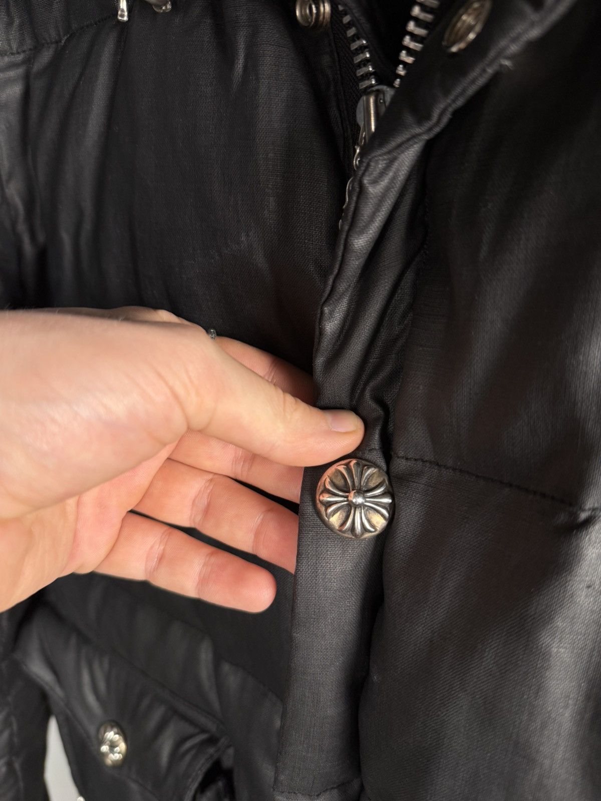 Chrome Hearts 🚭GRAIL🚭 EARLY 2000's MINK COLLAR WAXED COTTON UTILITY JACKET Size US L / EU 52-54 / 3 - 11 Thumbnail