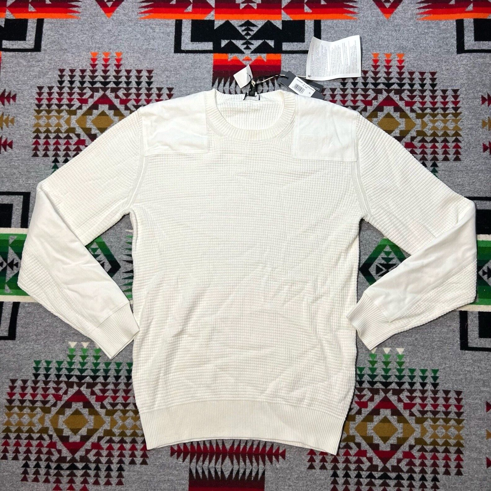 image of Diesel Lester Pullover Sweater Ivory Men’S Size XL Long Sleeve NWT A7 in White, Men's