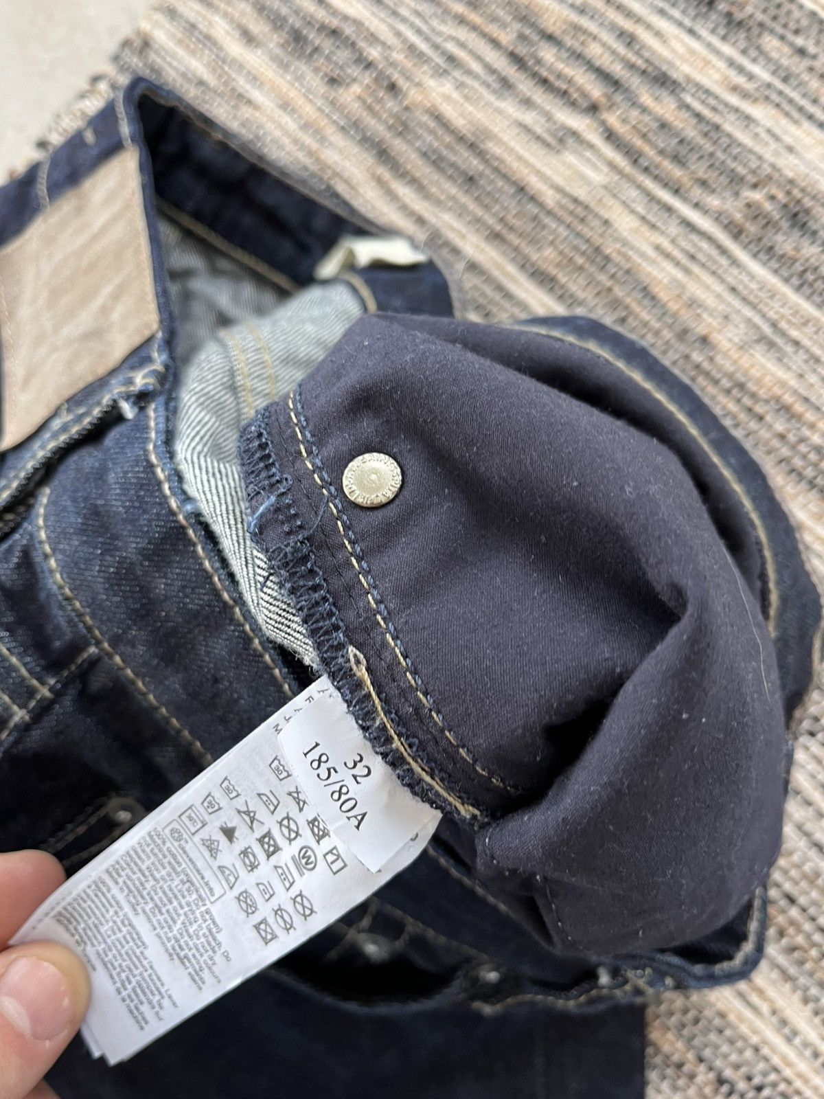 Allsaints Vintage AllSaints Jack Navy luxury Slim Selvedge Denim Jeans Size US 32 / EU 48 - 21 Thumbnail