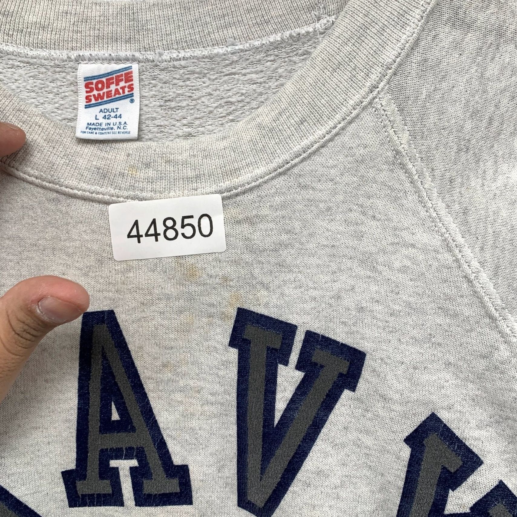 Soffe VINTAGE United States Navy Sweatshirt Mens Large Gray Soffe Made USA Size US L / EU 52-54 / 3 - 7 Thumbnail