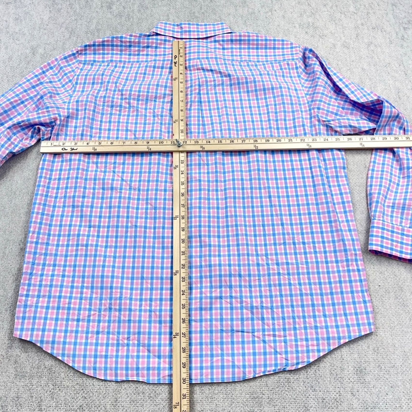 Vineyard Vines Vineyard Vines Shirt Men Medium Blue Pink Plaid Classic Fit Tucker Button Up Size US M / EU 48-50 / 2 - 6 Thumbnail