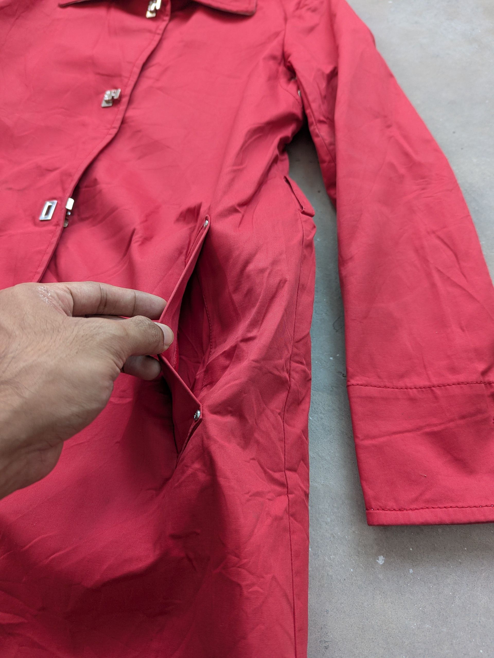 Tommy Hilfiger × Vintage Tommy Hilfiger Trench Coat Red Women Size S / US 4 / IT 40 - 10 Thumbnail