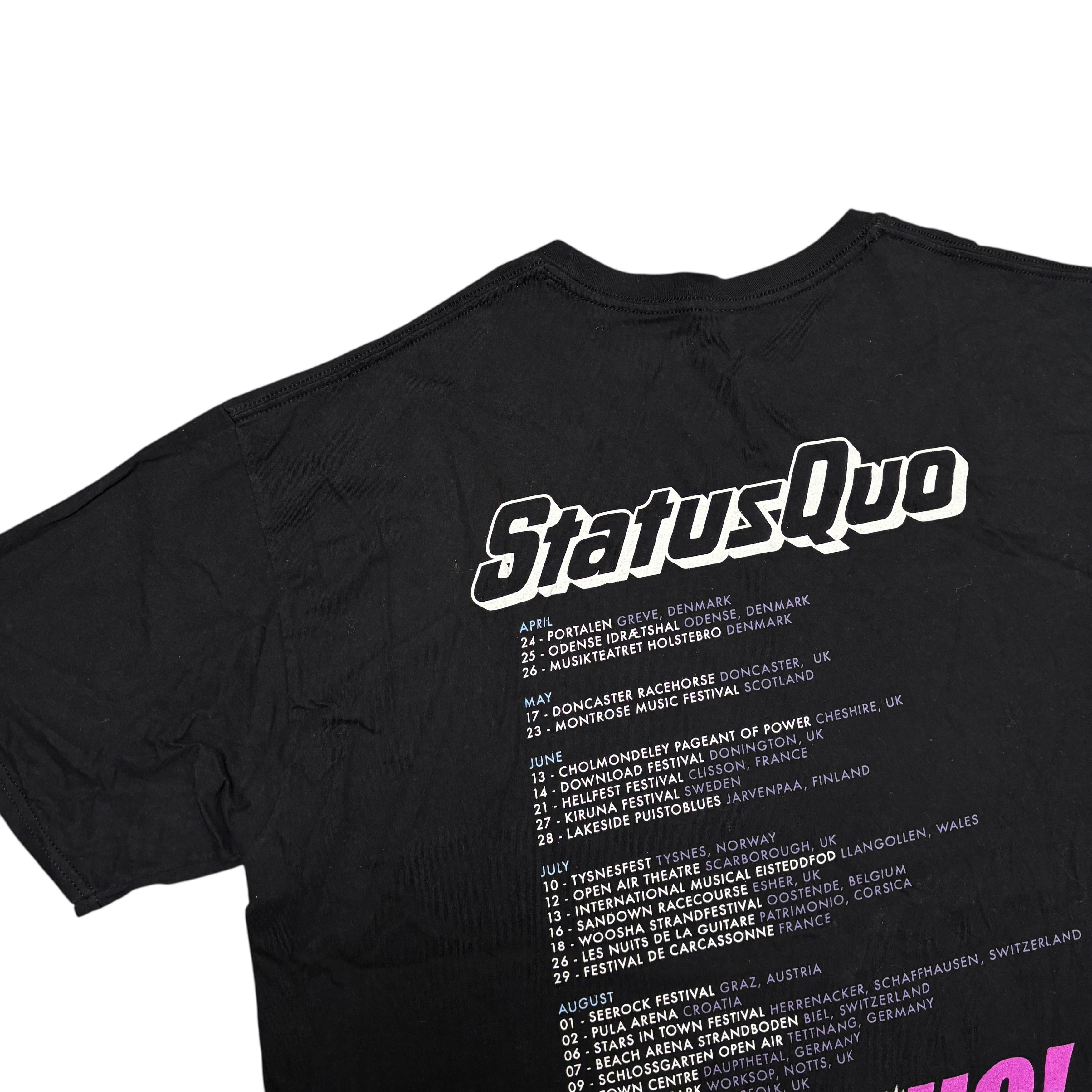Band Tees × Vintage Status Quo Shirt Vintage Band Tees Bon Jovi Aerosmith Size US XXL / EU 58 / 5 - 12 Thumbnail