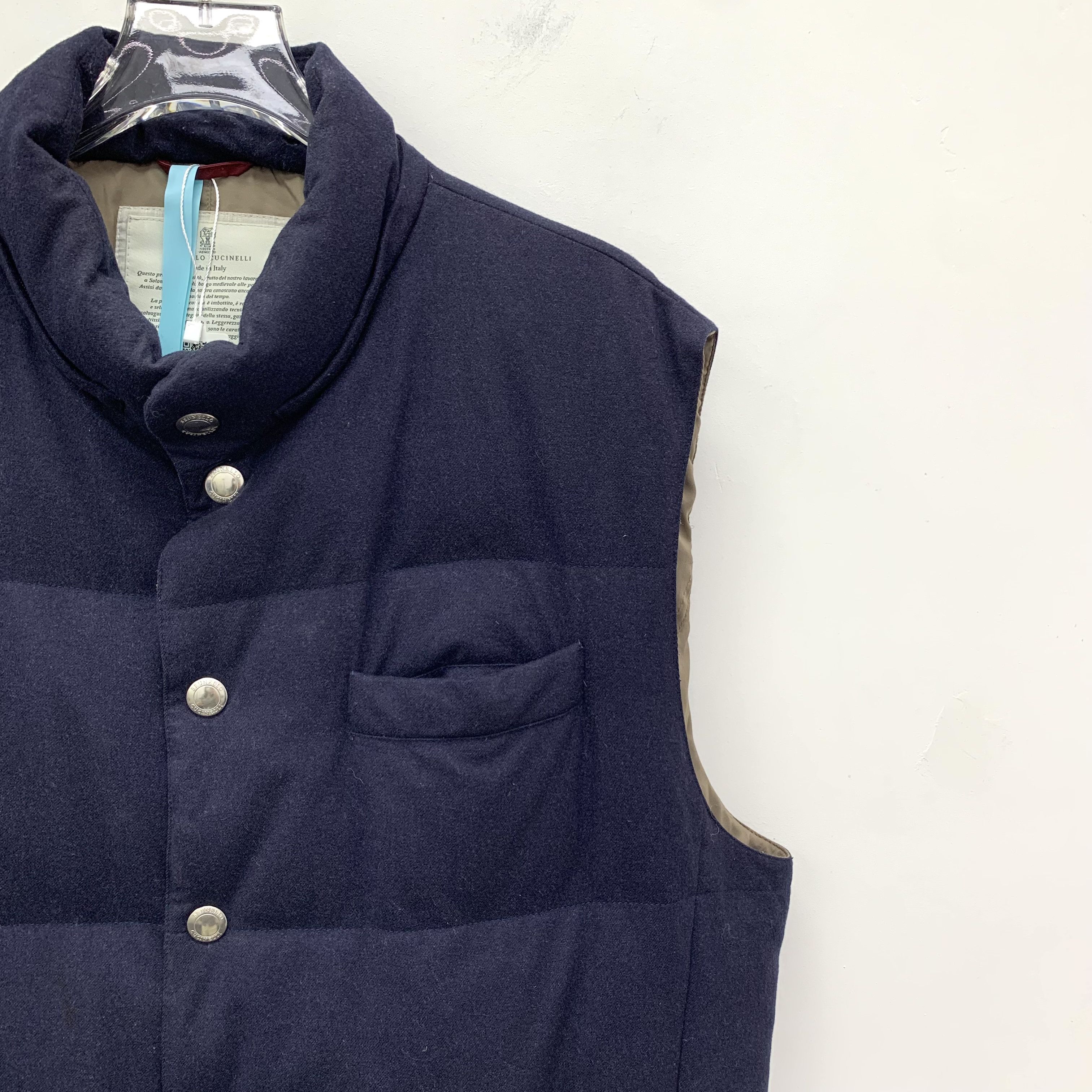 Brunello Cucinelli Brunello Cucinelli Wool Vest Navy (XL) Size US XL / EU 56 / 4 - 3 Thumbnail