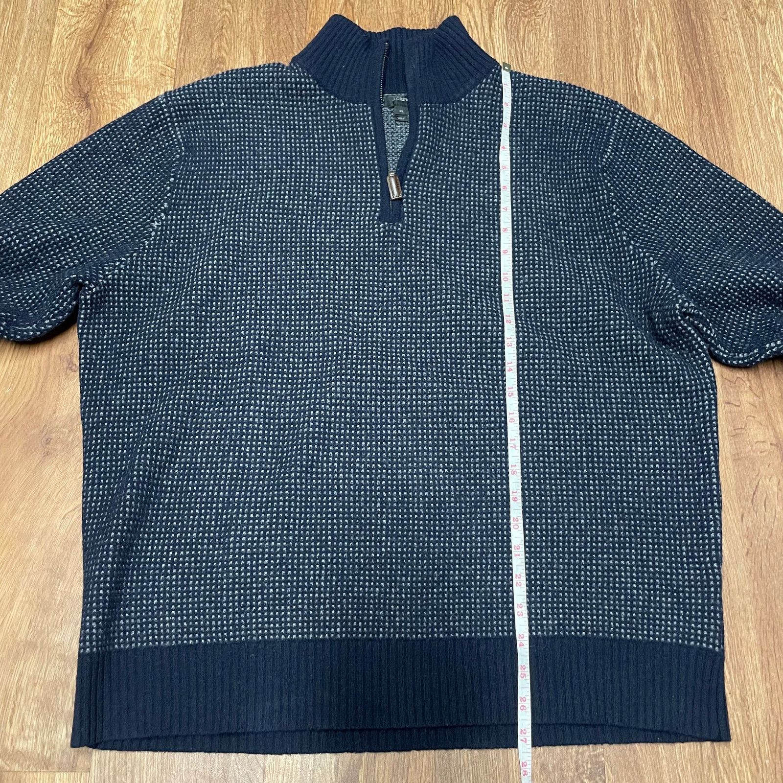 J.Crew J.Crew Lambswool Quarter Zip Pullover Sweater Blue XL Warm Size US XL / EU 56 / 4 - 7 Thumbnail