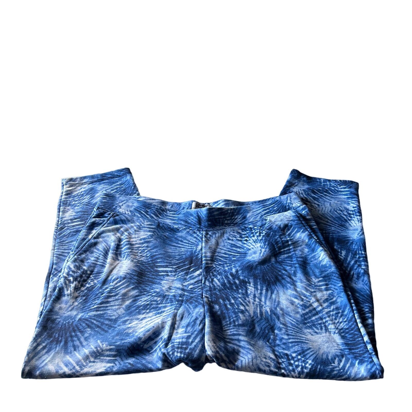 Lands' End Lands End Womens Blue Ankle Sweatpants XS Extra Small Size 27" / US 4 / IT 40 - 3 Thumbnail