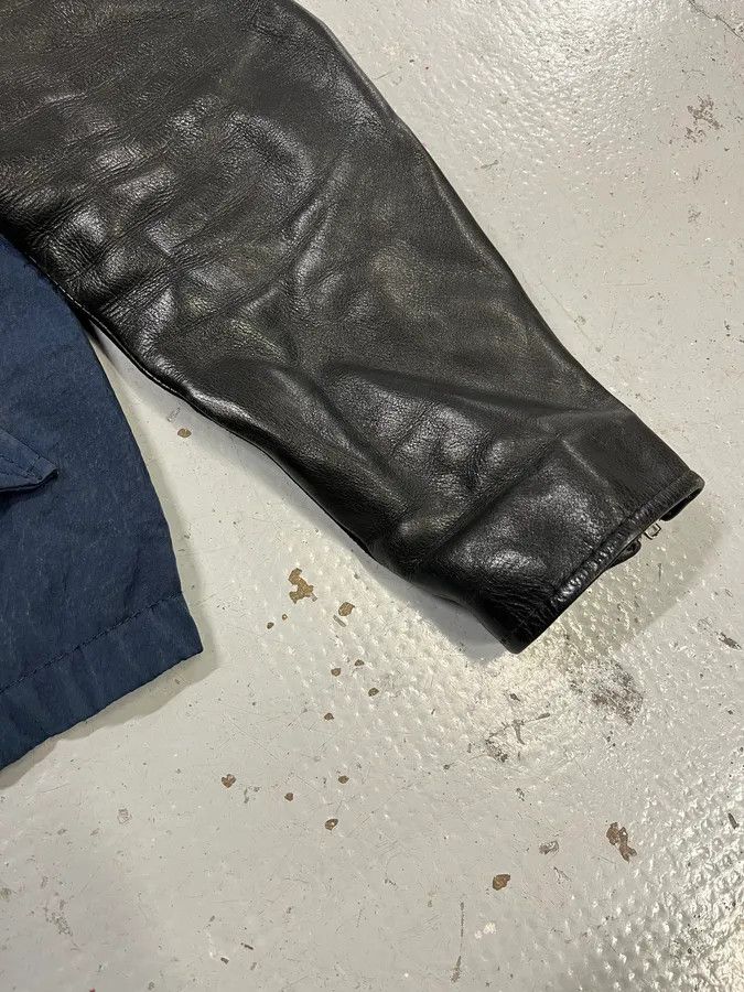 Acne Studios SS2013 Acne Studios Constrast Hybrid Leather & Nylon Navy Bomber Jacket Size US M / EU 48-50 / 2 - 5 Thumbnail