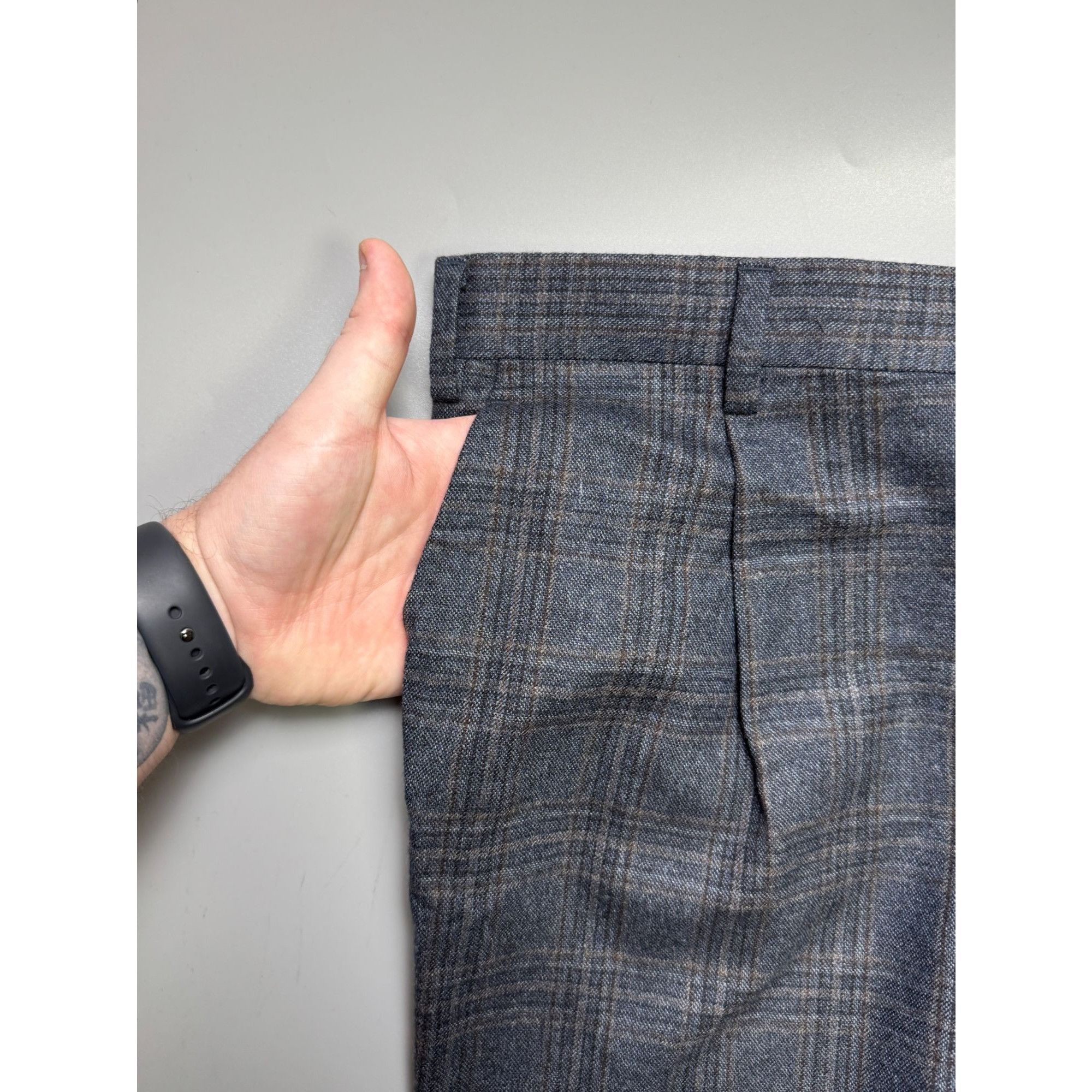 Brioni Brioni Moena Checkered Wool Trousers Pants Size US 36 / EU 52 - 3 Thumbnail