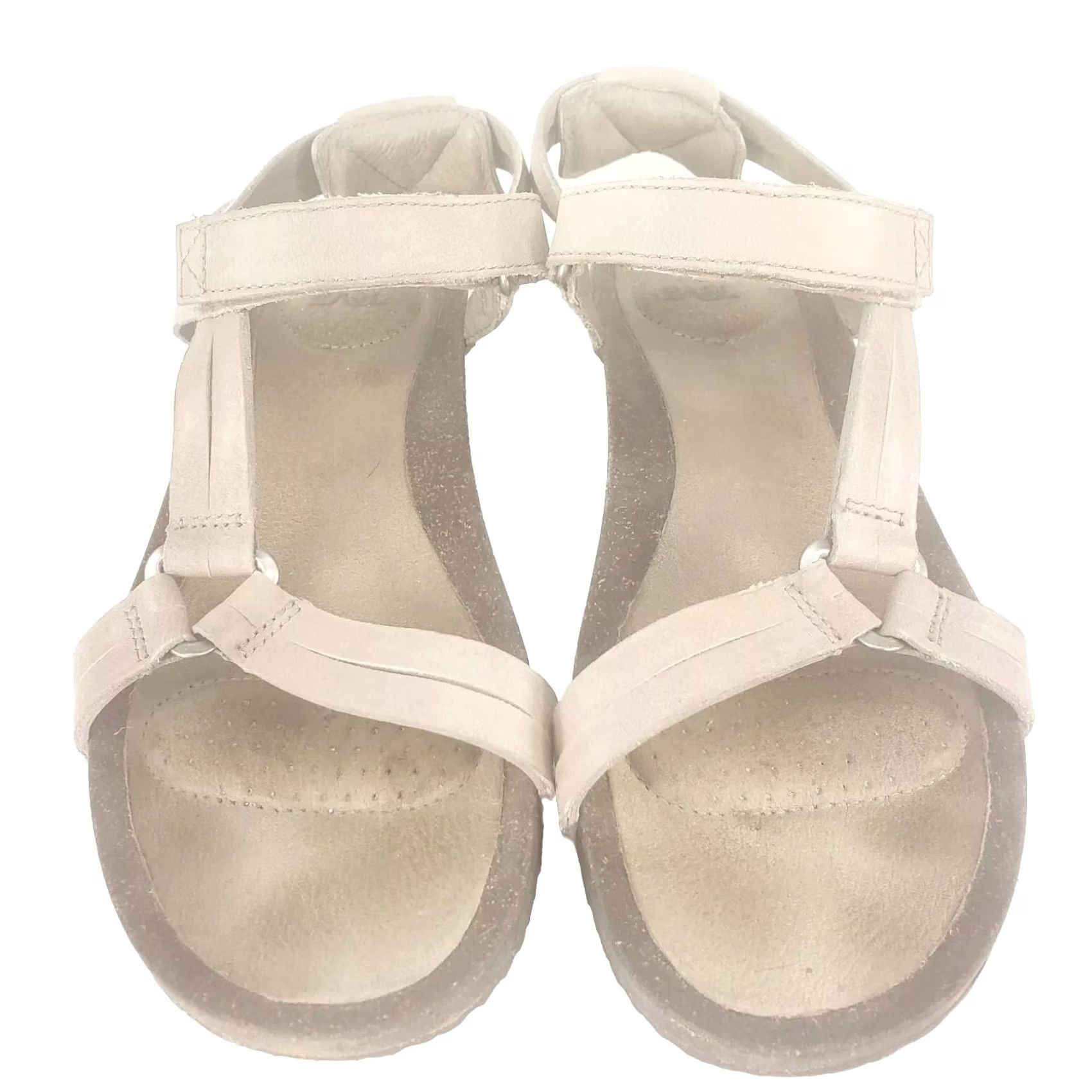 Teva VINTAGE: No Teva Sandal Women Strappy Wedge Beige Leather Hook & Loop 8.5 Size Sandal Womens Casual Shoes 39.5 EU 6.5 UK Size US 9 / IT 39 - 3 Thumbnail