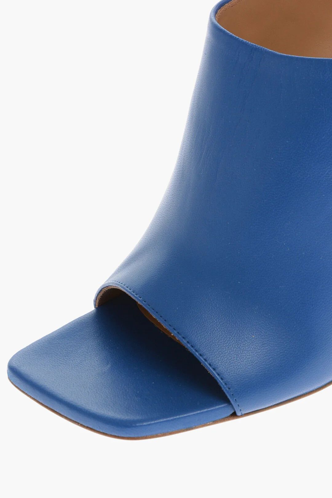 Off-White og1mm0426 Leather Open-Toe Mules in Blue Size US 7 / IT 37 - 4 Thumbnail