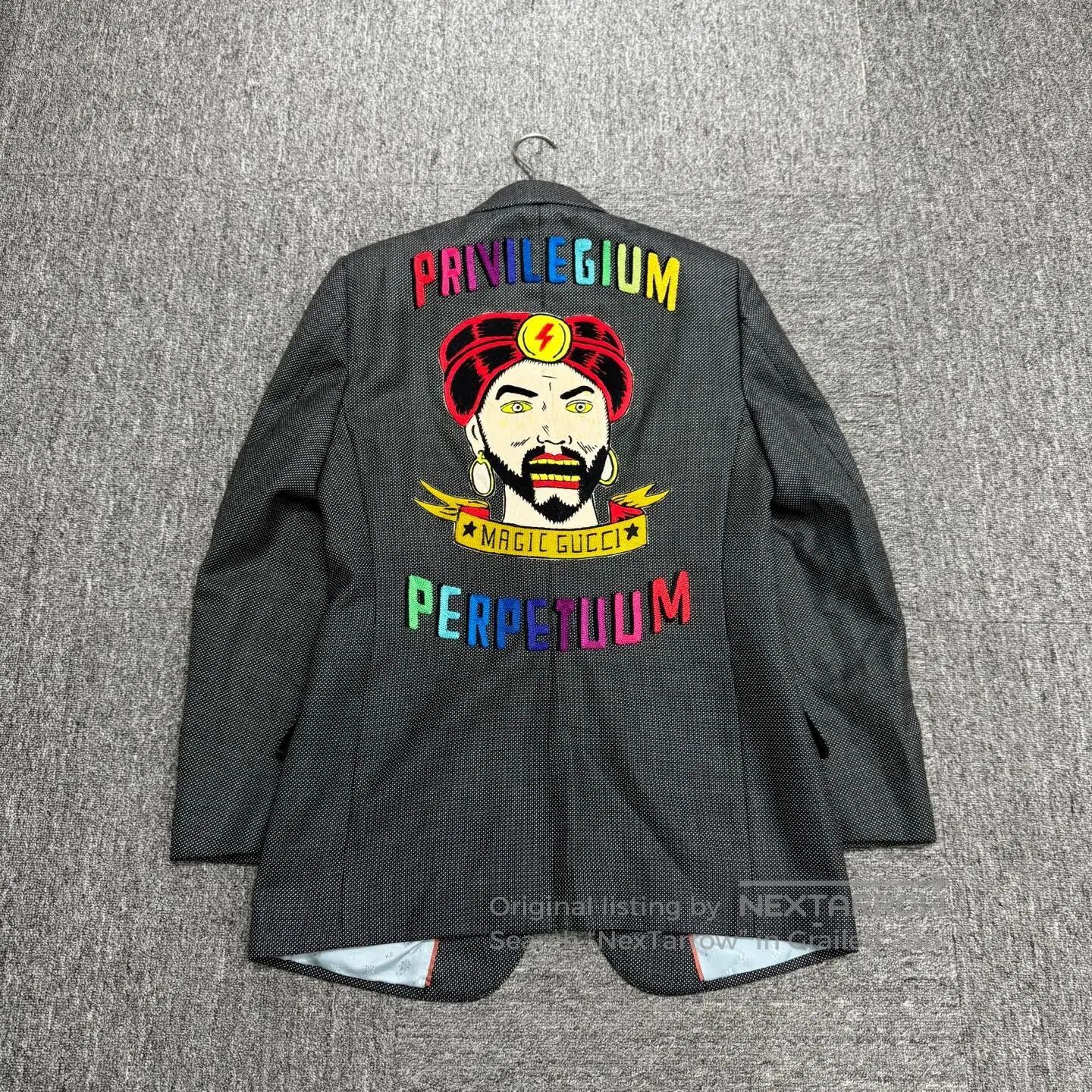 Gucci Guicci Embroidered Magician Wool Suit Jacket| Size 48R - 2 Thumbnail