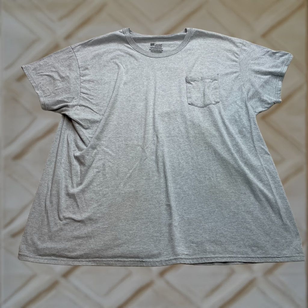 Hanes Hanes Comfortsoft Shirt Mens 3XL Gray Cotton Pocket Crew Top Size US XXL / EU 58 / 5 - 1 Thumbnail