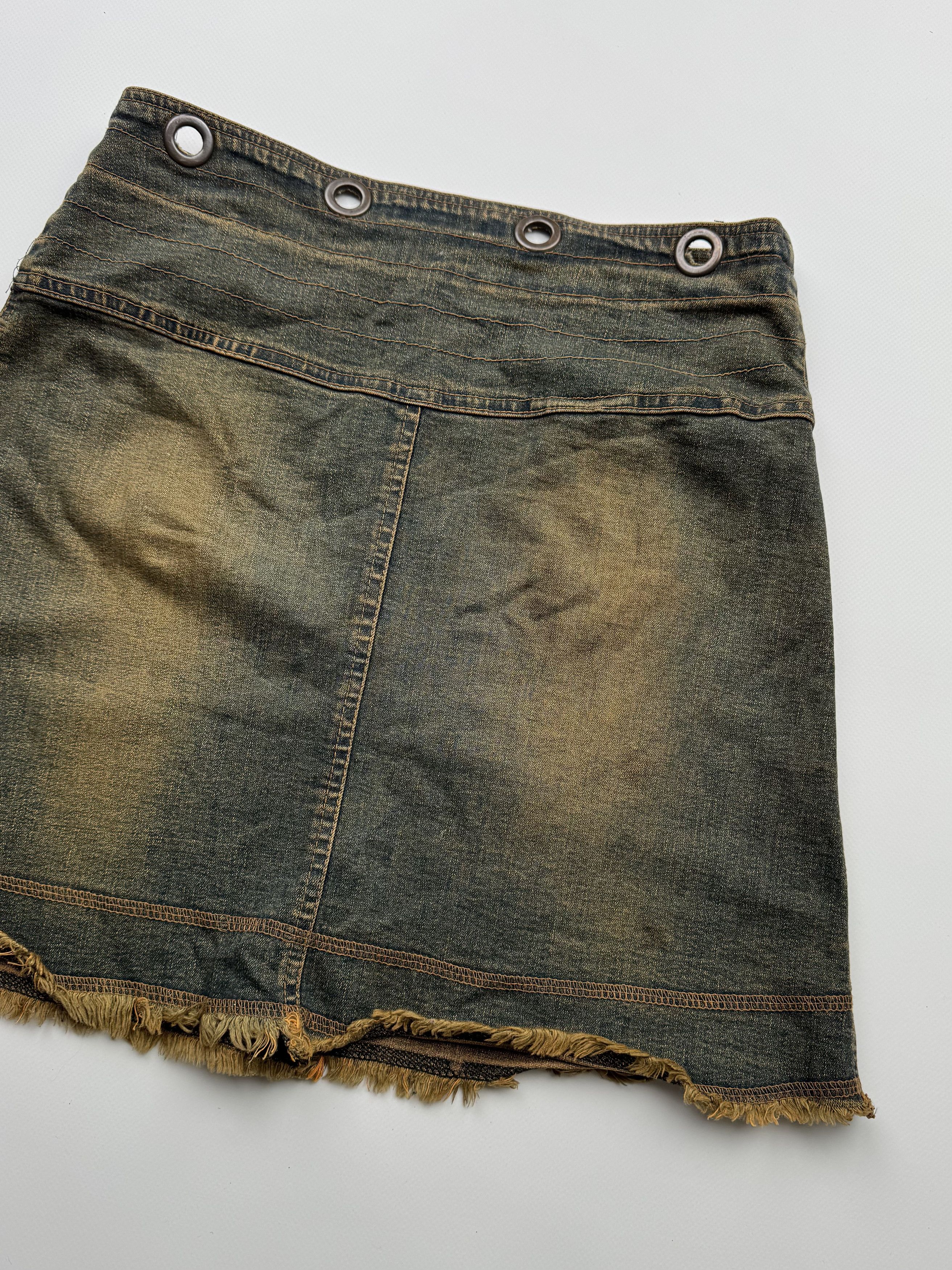 Vintage Vintage Faded Mini Skirt B163(V207)E2 Size 26" / US 2 / IT 38 - 10 Thumbnail