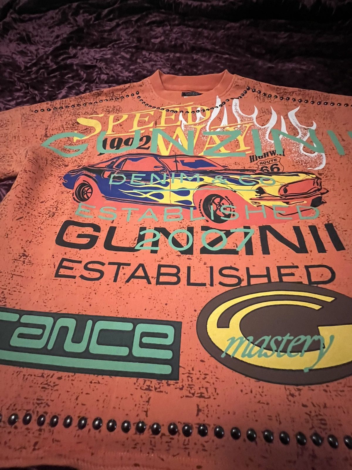 Other Gunzinii Crewneck - Speed 92 Long Sleeve - Orange Size US XS / EU 42 / 0 - 2 Thumbnail