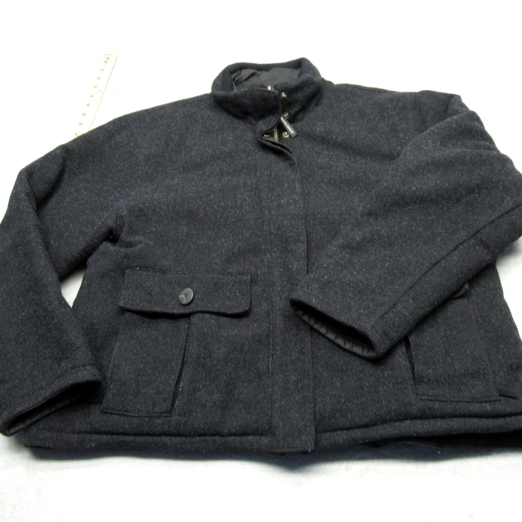 Vintage Woolrich Jacket Womens XL Black Wool Blend Full Zip Quilted Reversible Puff Size XL / US 12-14 / IT 48-50 - 7 Thumbnail