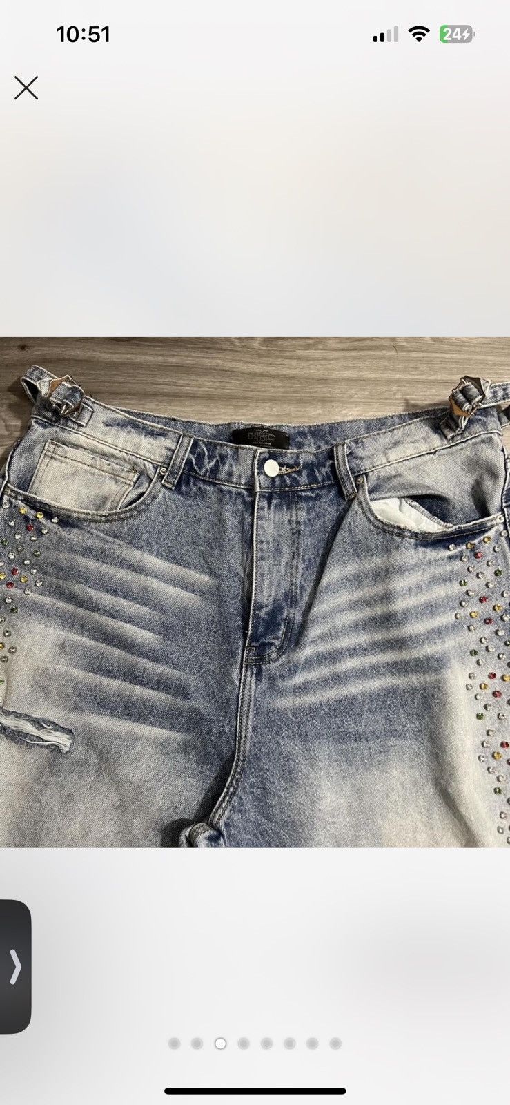 HMDD HMDD Crystal Baggy H Star Jeans Size US 38 / EU 54 - 2 Thumbnail