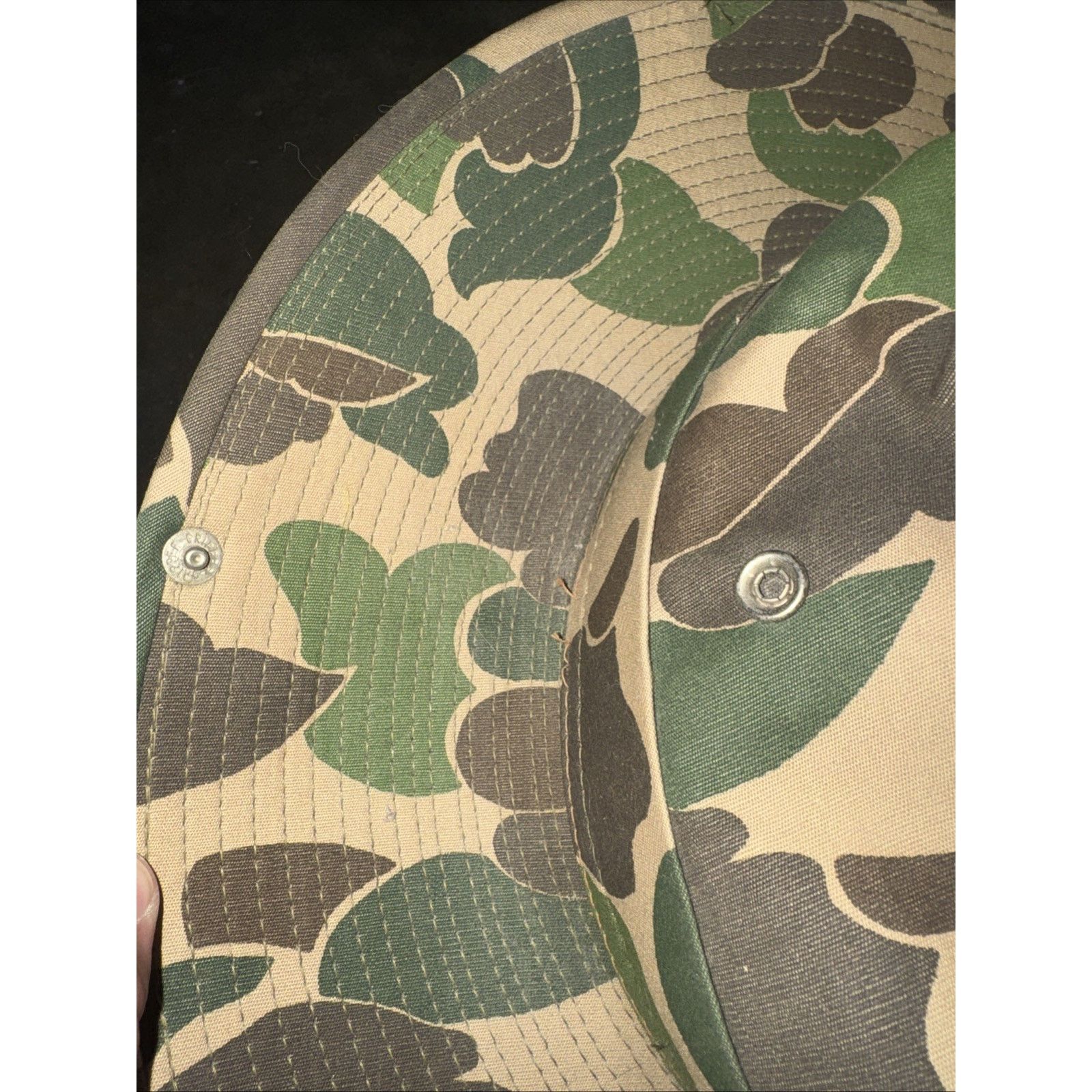 Vintage Camo Safari Hat Size 7 Green/Tan/Brown Size ONE SIZE - 6 Thumbnail