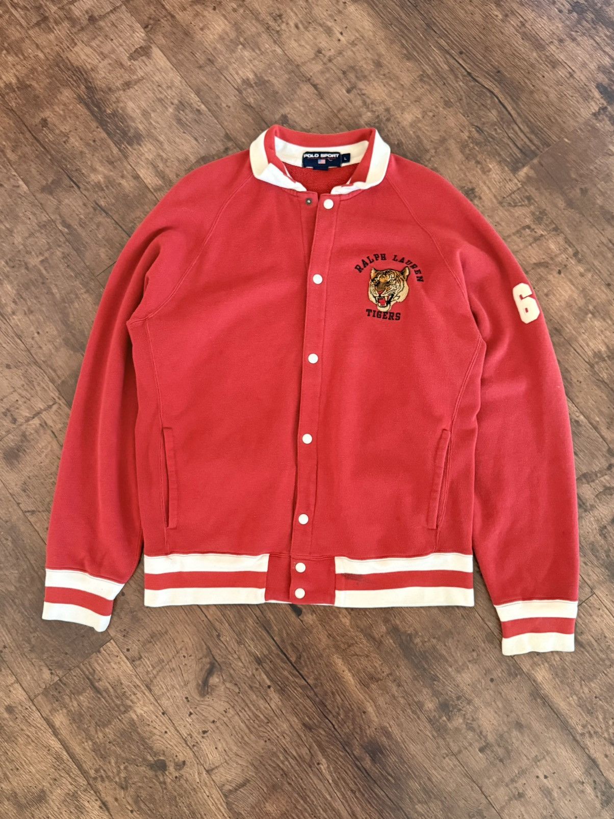 Polo Ralph Lauren Vintage Polo Soort Letterman Jacket Size US L / EU 52-54 / 3 - 1 Thumbnail