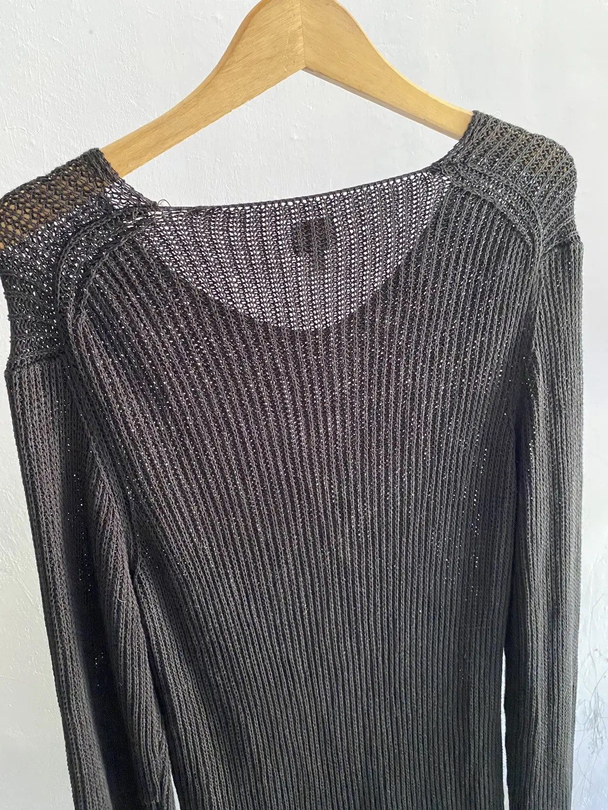 Armani 2000s armani grunge fishnet sweatshirt Size US L / EU 52-54 / 3 - 5 Thumbnail