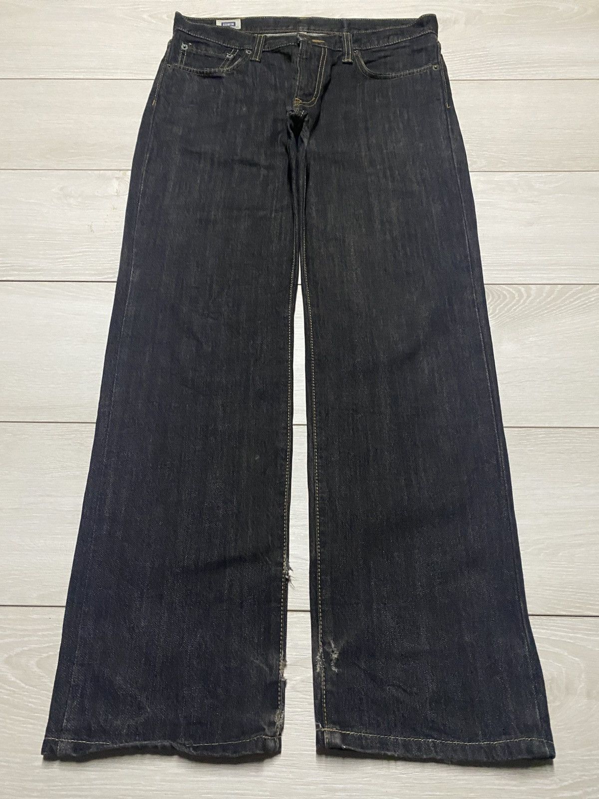 Edwin Japanese Edwin 403 Denim Distressed Loose Jeans Size US 34 / EU 50 - 1 Thumbnail