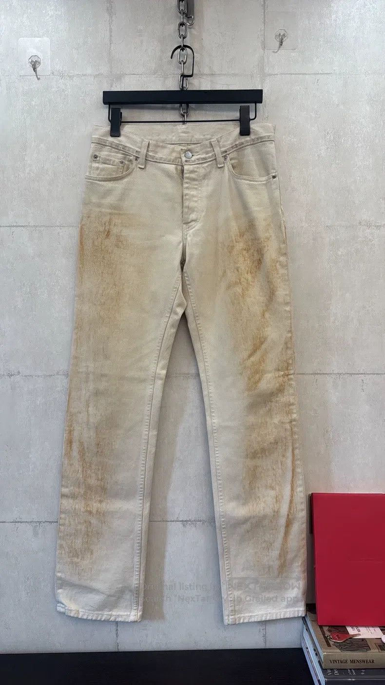 Helmut Lang Helmut Lang 1998, Burned, Denim Jeans Size US 30 / EU 46 - 1 Thumbnail