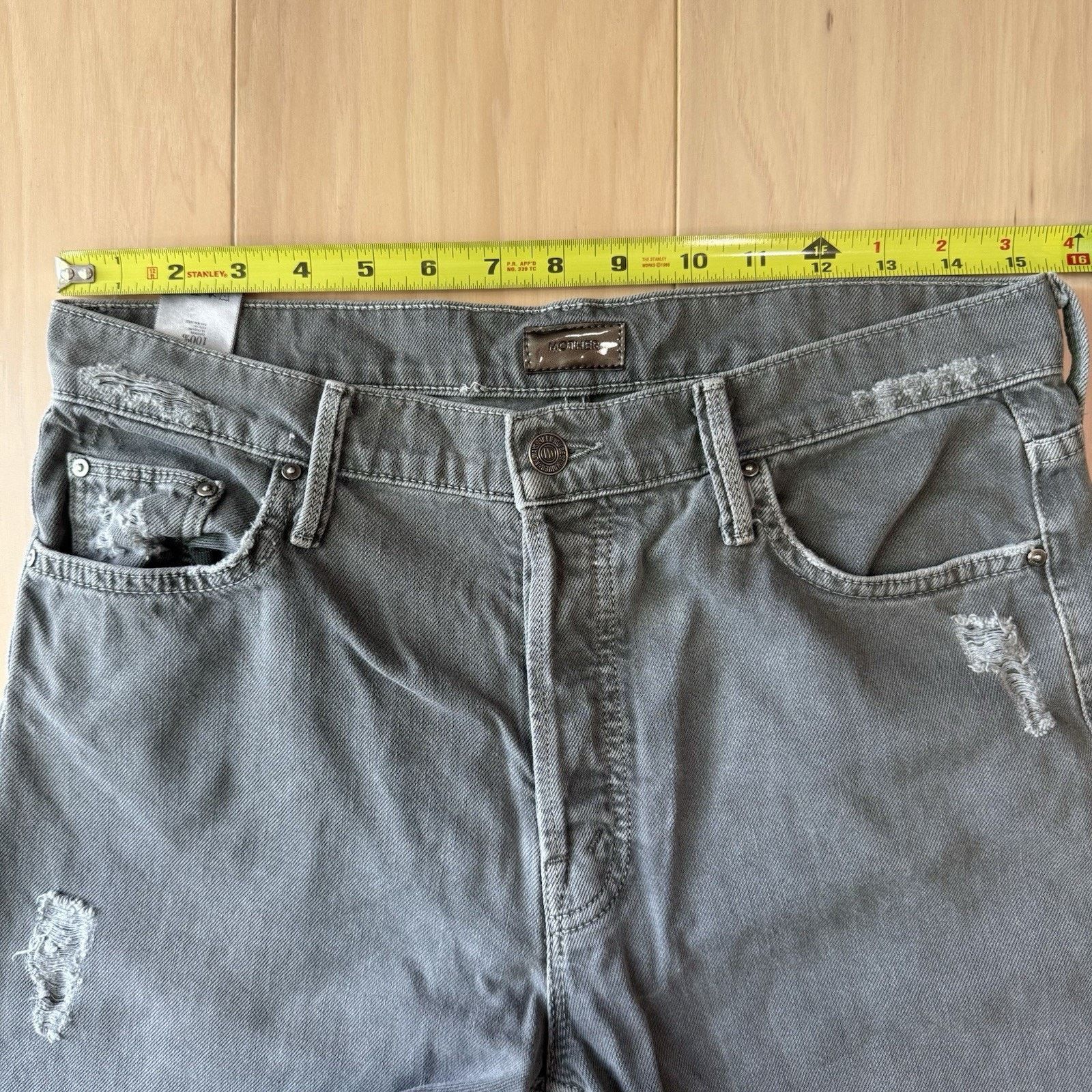 MOTHER Mother Cheeky Jeans Women's 30 Gray Distressed Boho Party Size 30" / US 8 / IT 44 - 7 Thumbnail