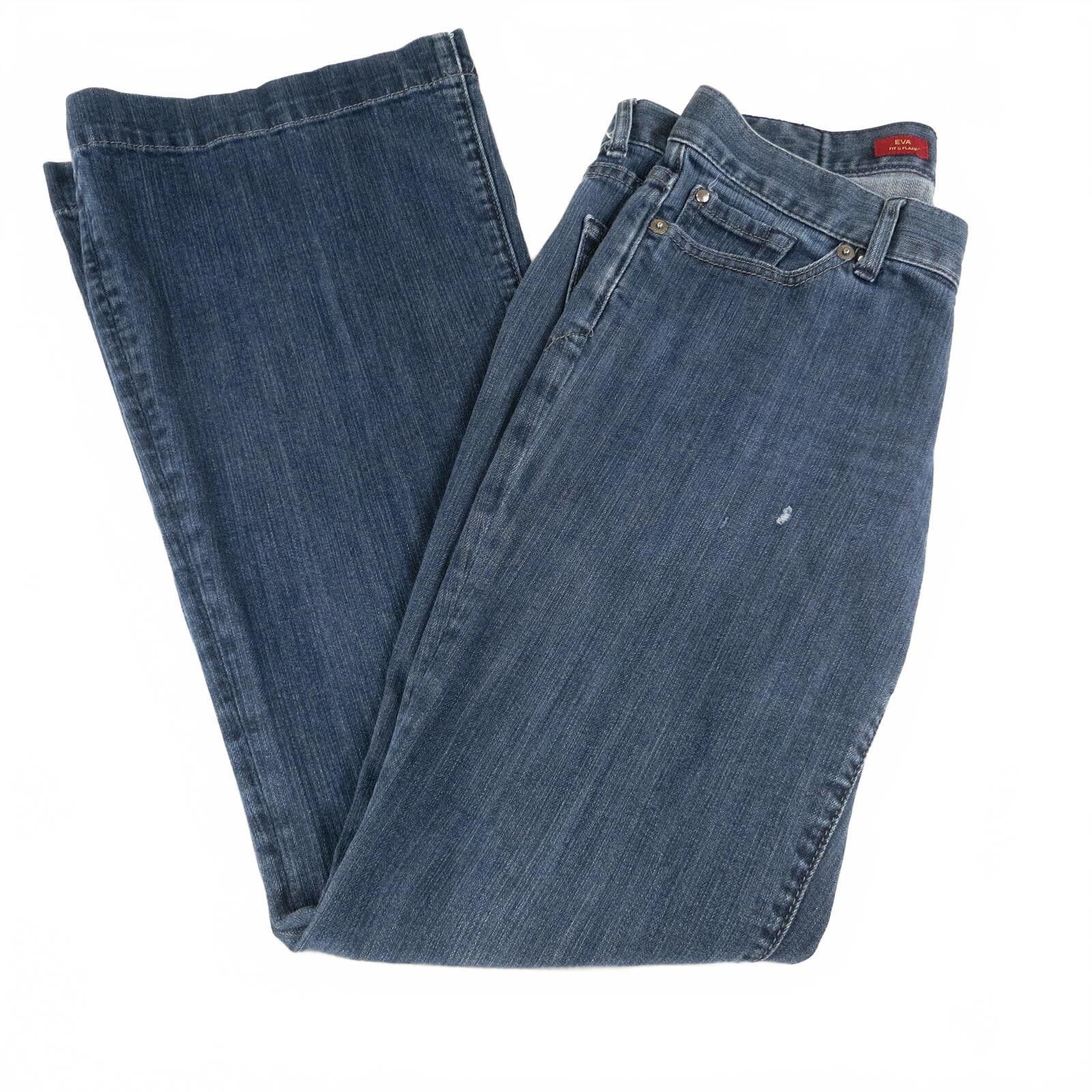 Express Express Eva Fit & Flare Blue Denim Jeans Size 6R Size 28" / US 6 / IT 42 - 1 Thumbnail