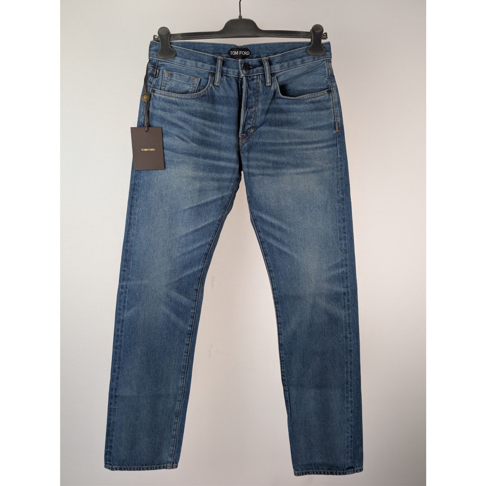 Tom Ford o1rshd1 Straight Fit Denim Jeans in Navy Blue Size US 38 / EU 54 - 9 Thumbnail