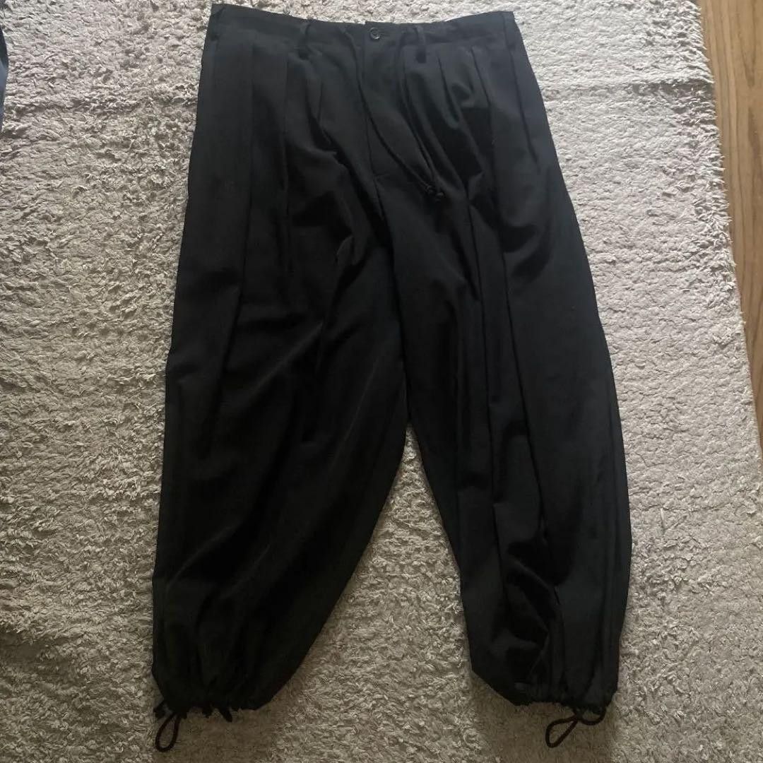 Yohji Yamamoto POUR HOMME 24aw wool gabardine ballon pants HO-P07-100 Size US 35 - 1 Thumbnail