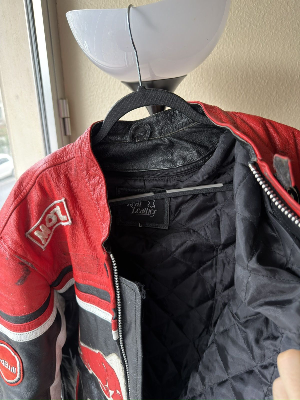 Red Bull Real leather red bull racing biker jacket Size US L / EU 52-54 / 3 - 14 Thumbnail